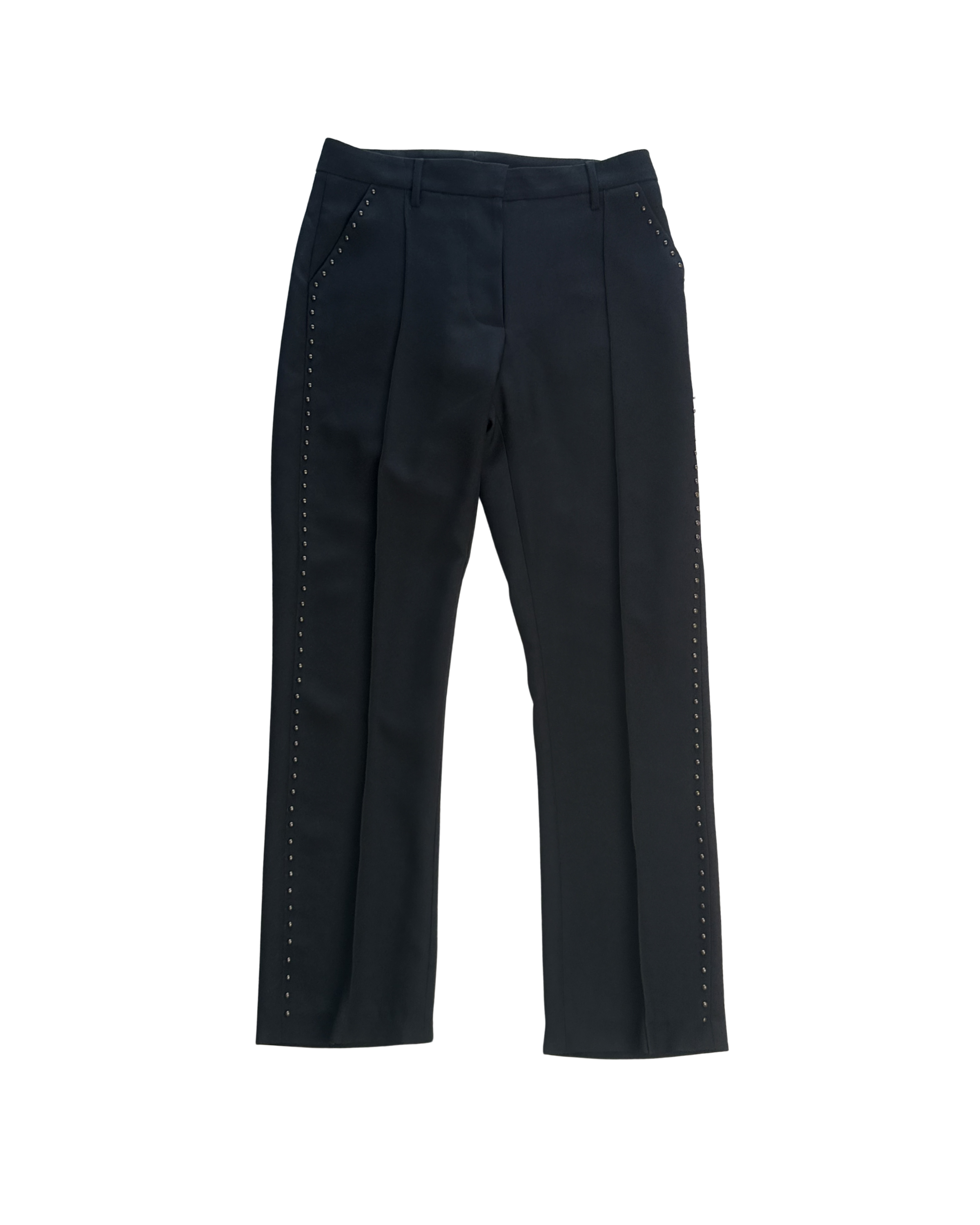 044 STUDDED CROPPED PANTS – BLACK