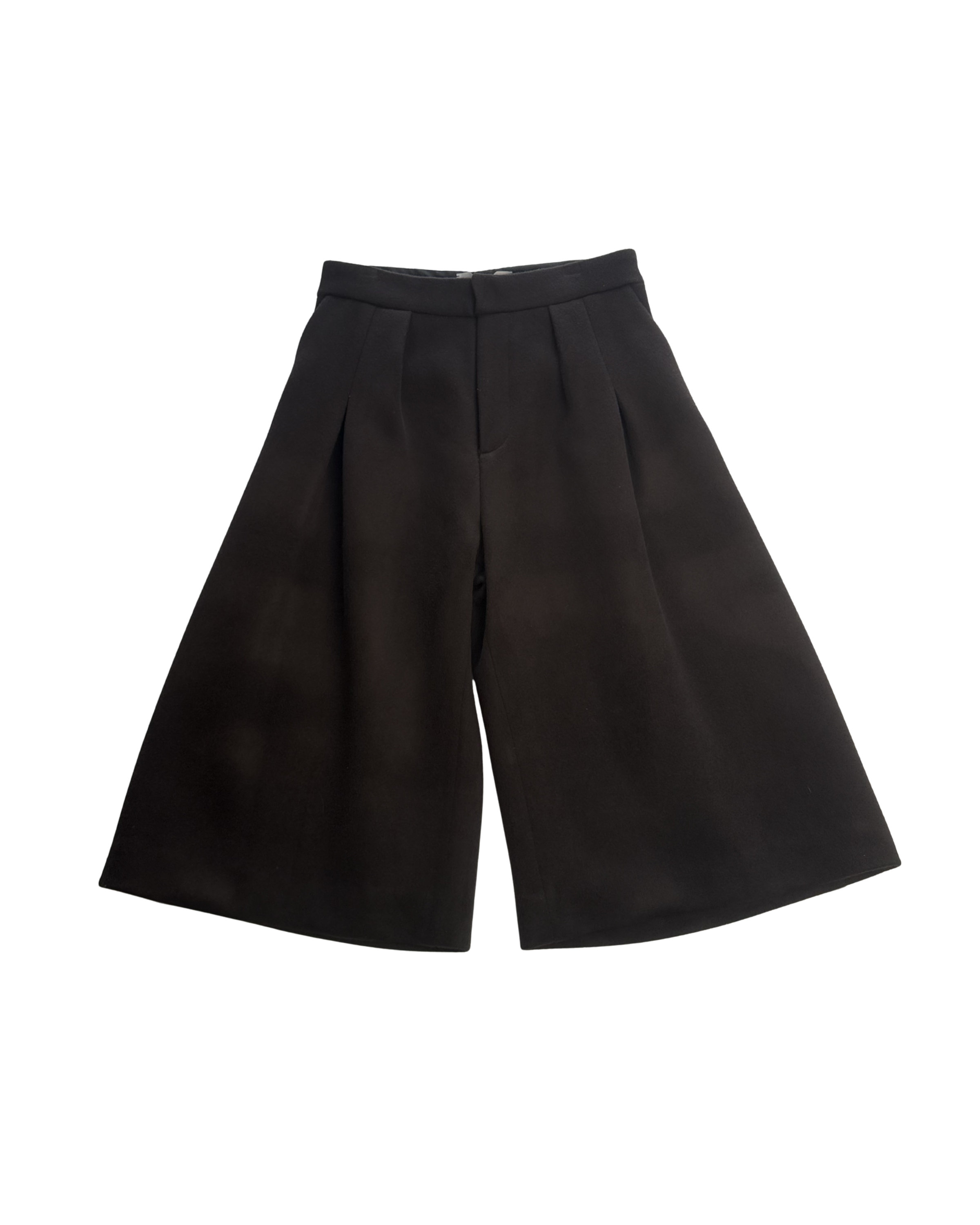 055 WOOL BERMUDA – DARK BROWN