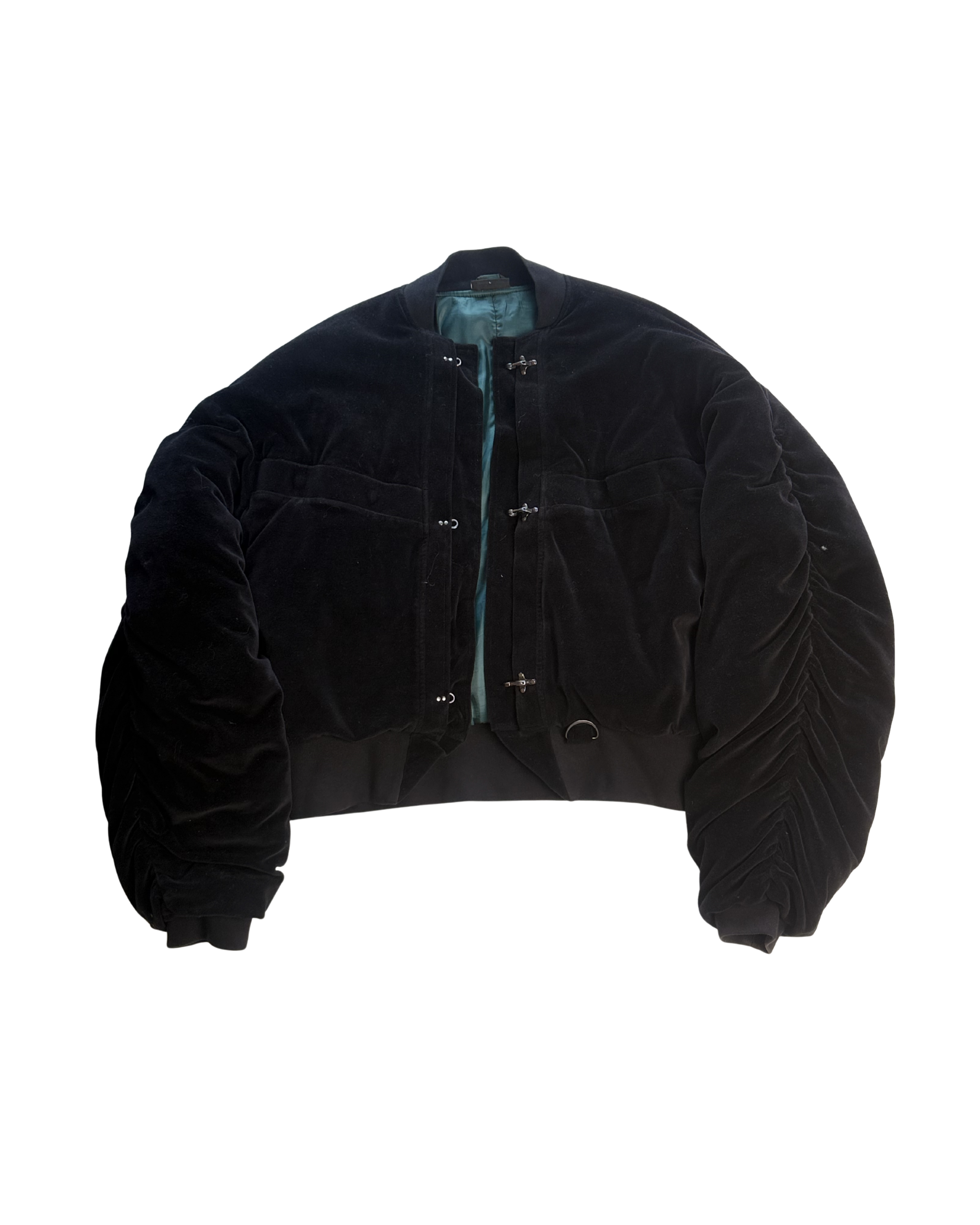075 VELVET BOMBER – BLACK