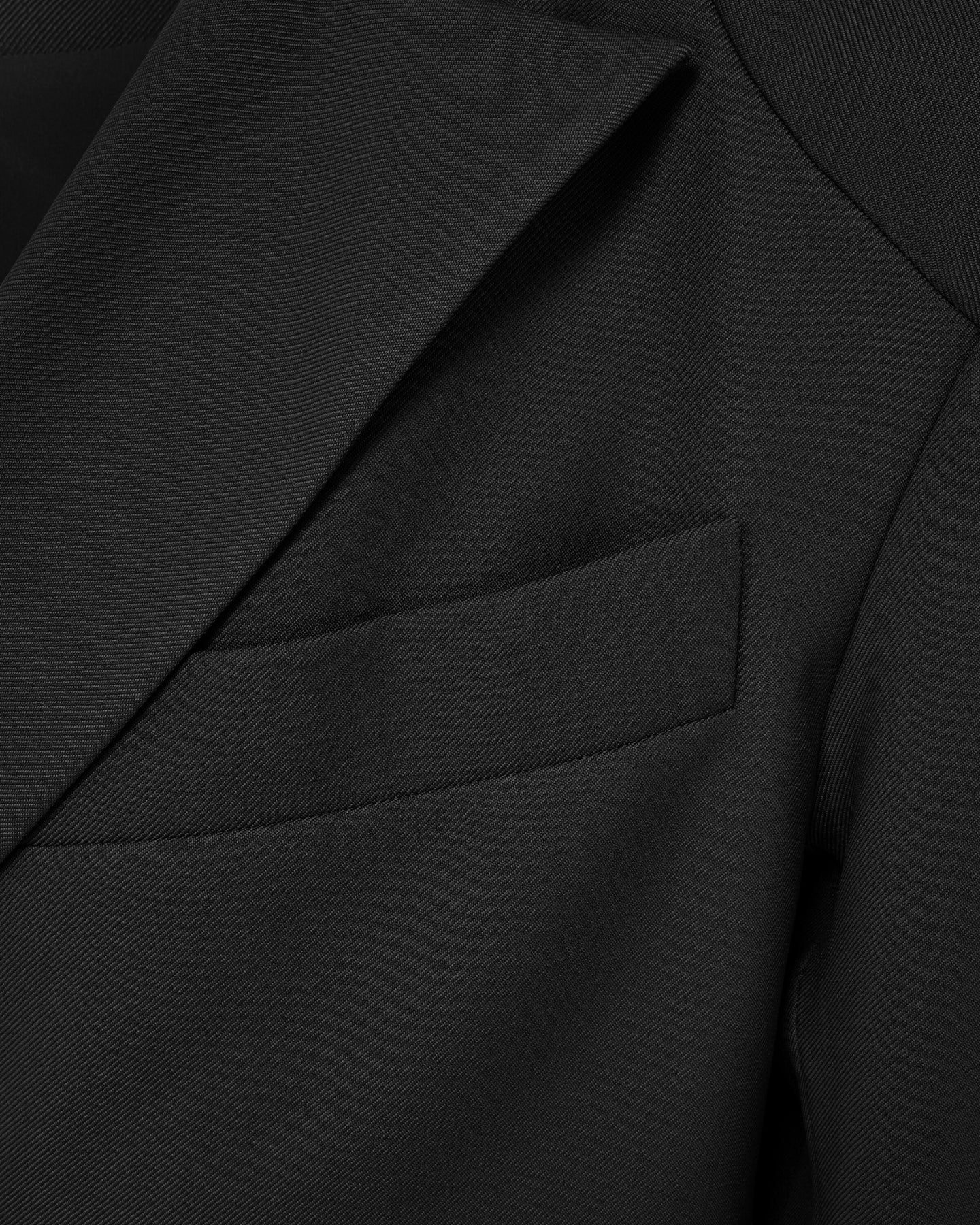'HAMZA' TWILL KIMONO BLAZER - BLACK