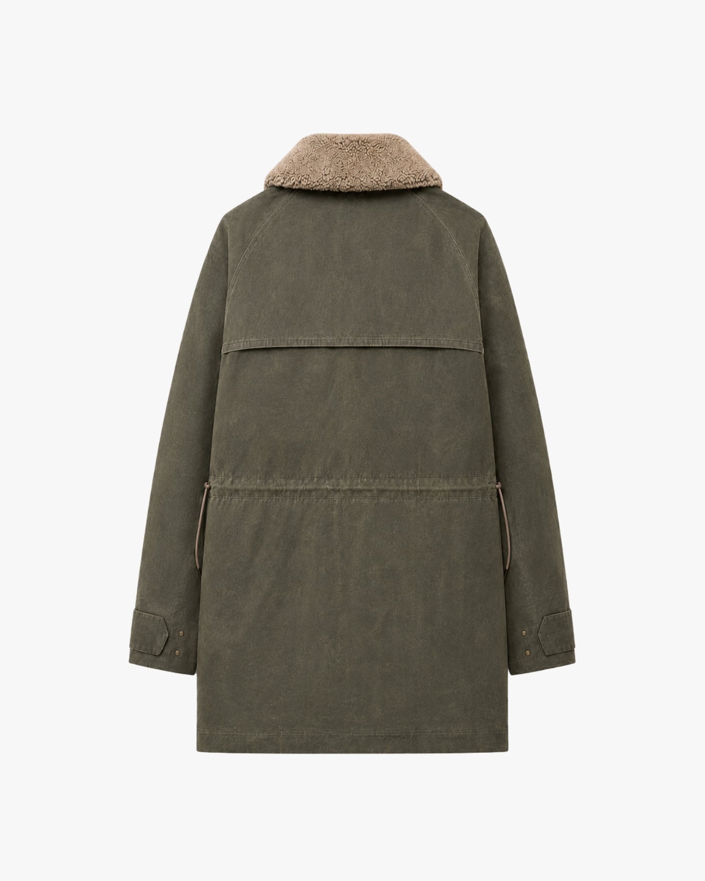 'ARKO' WAXED CANVAS PARKA – OLIVE