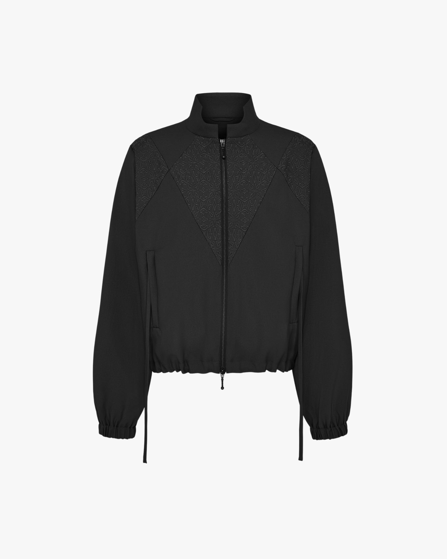 'AMIR' EMBROIDERED TRACK JACKET – BLACK