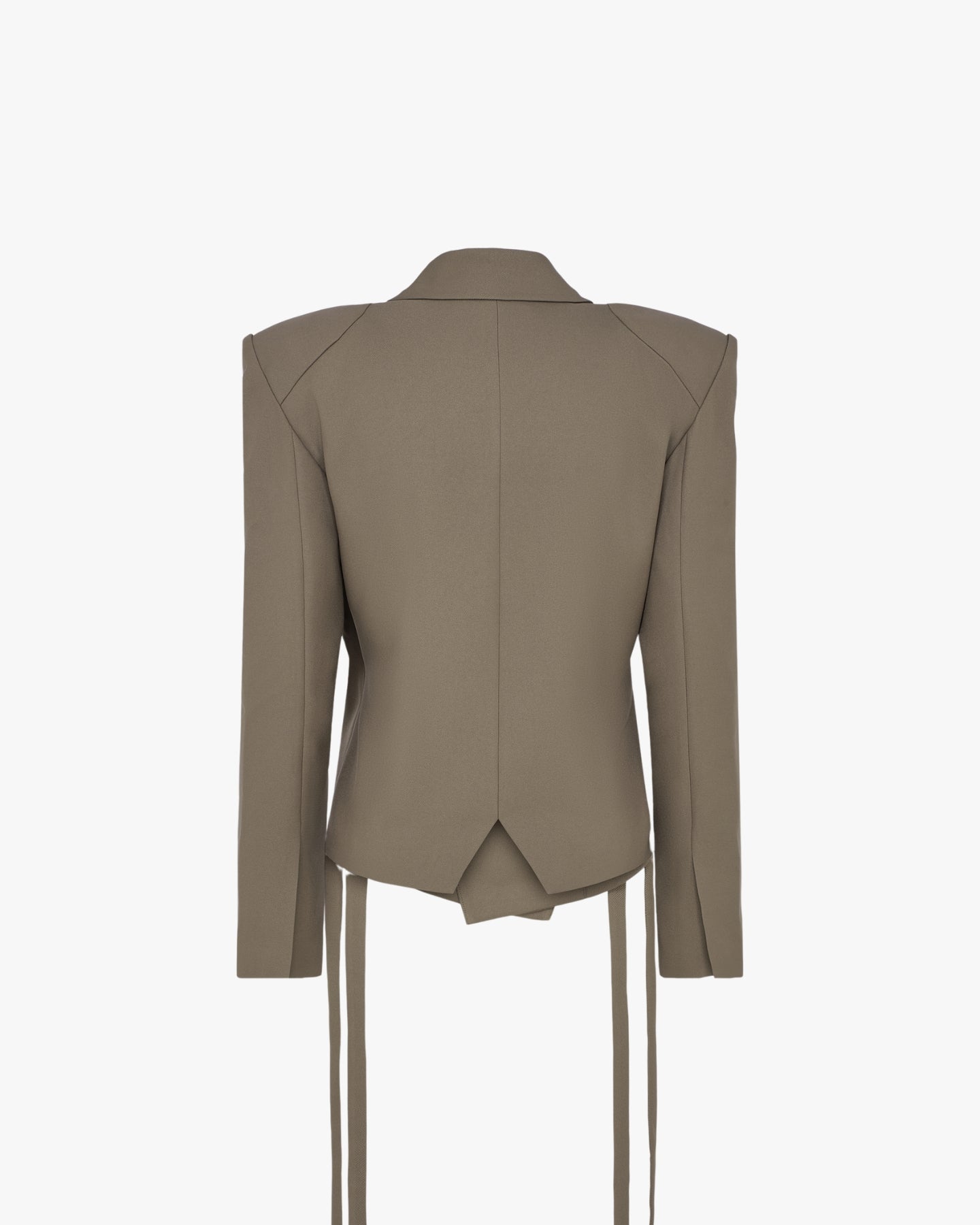 'HAMZA' TWILL KIMONO BLAZER - TAN