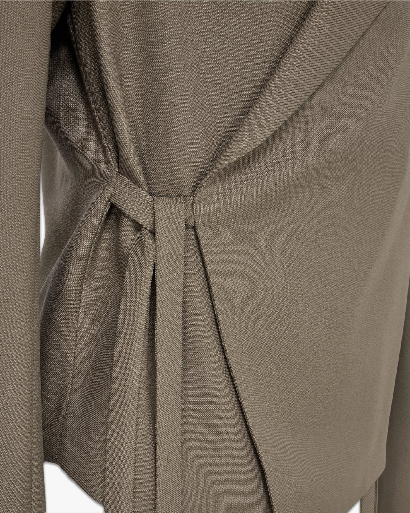 'HAMZA' TWILL KIMONO BLAZER - TAN