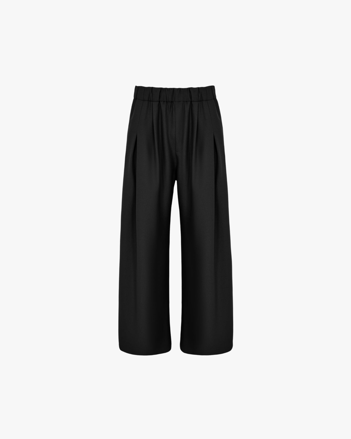 'RAAHA' TWILL WIDE-LEG SUITPANTS - BLACK