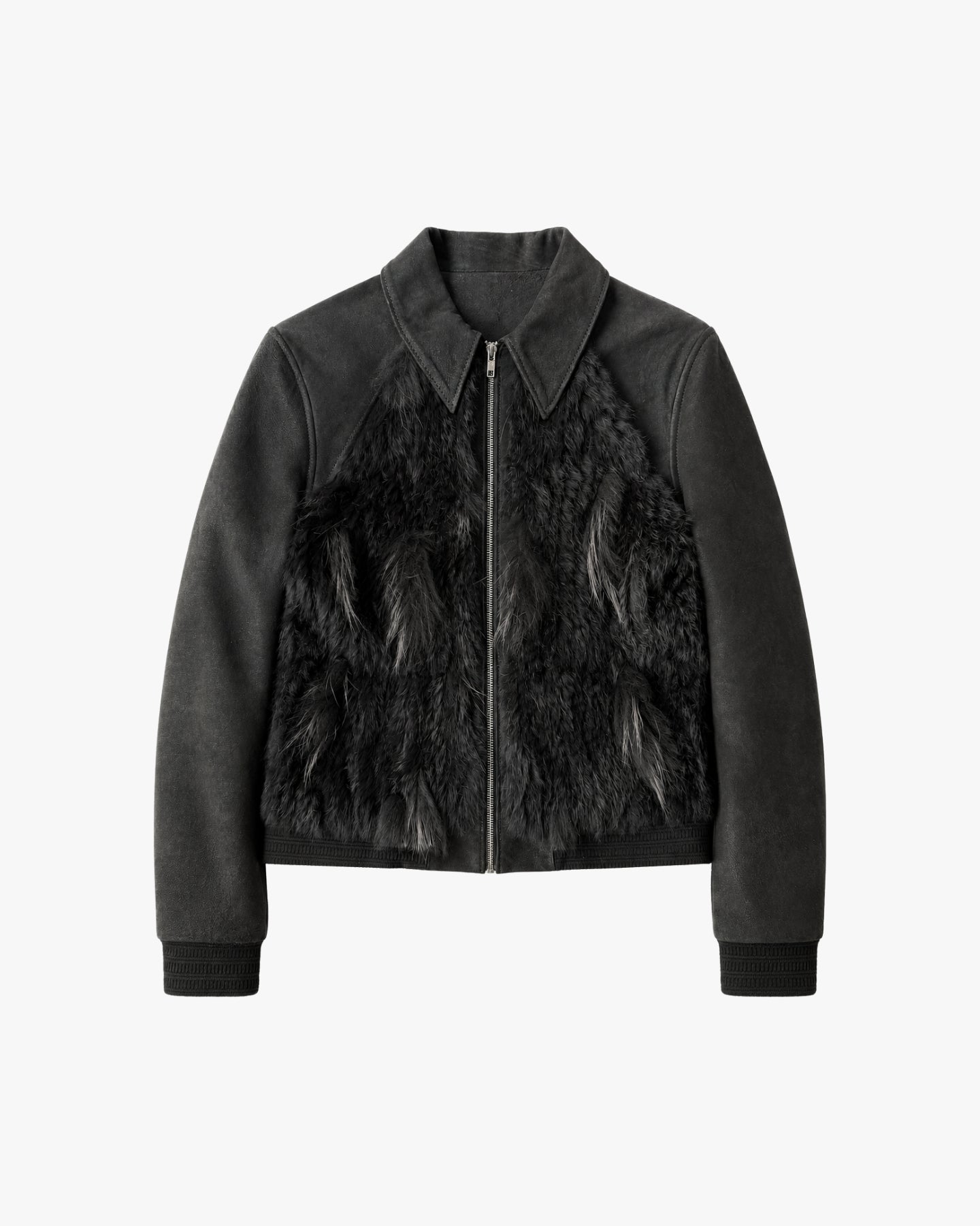 'BLAIR' UPCYCLED BUNNY JACKET – BLACK