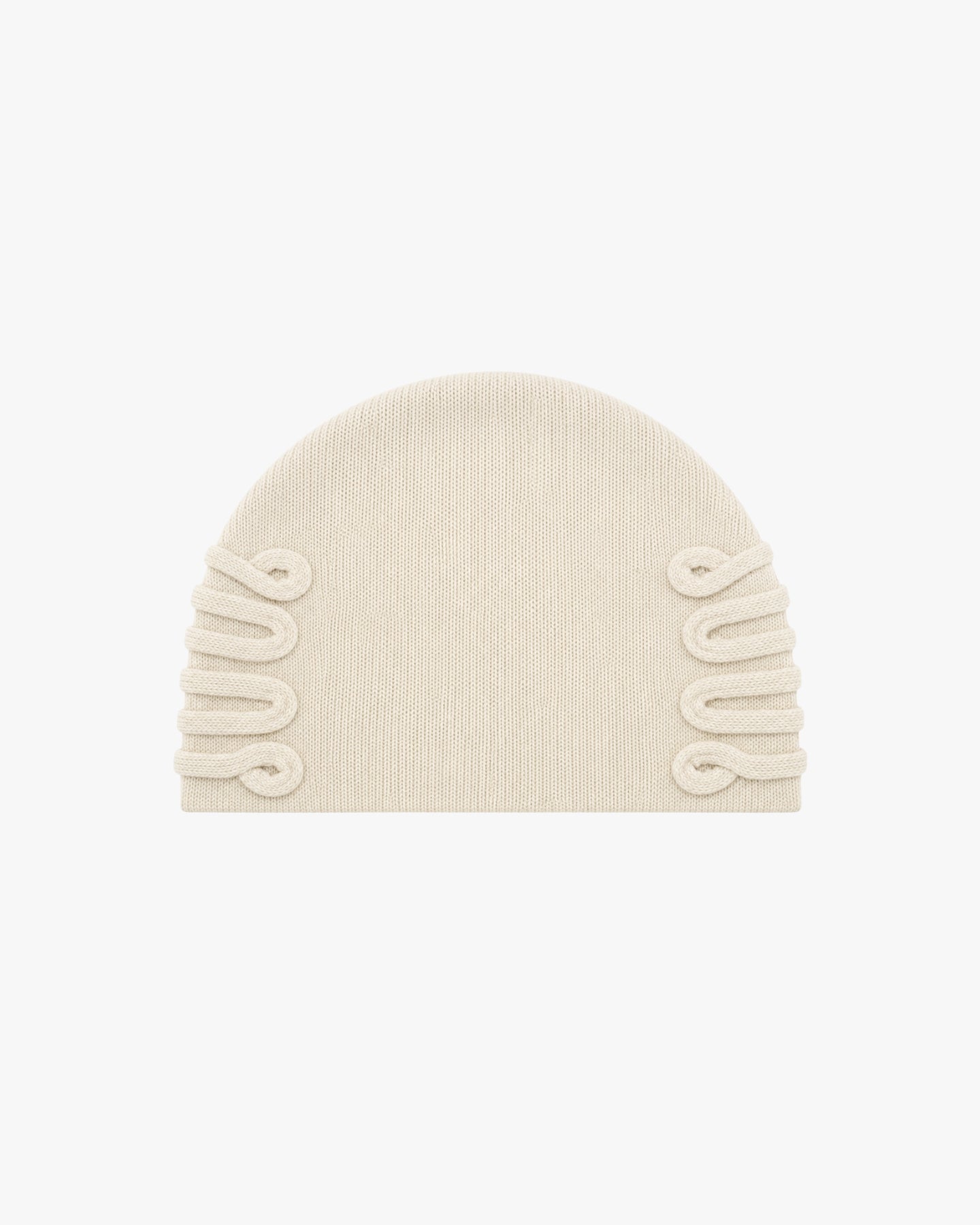 'AMON' LACING BEANIE – OFF WHITE