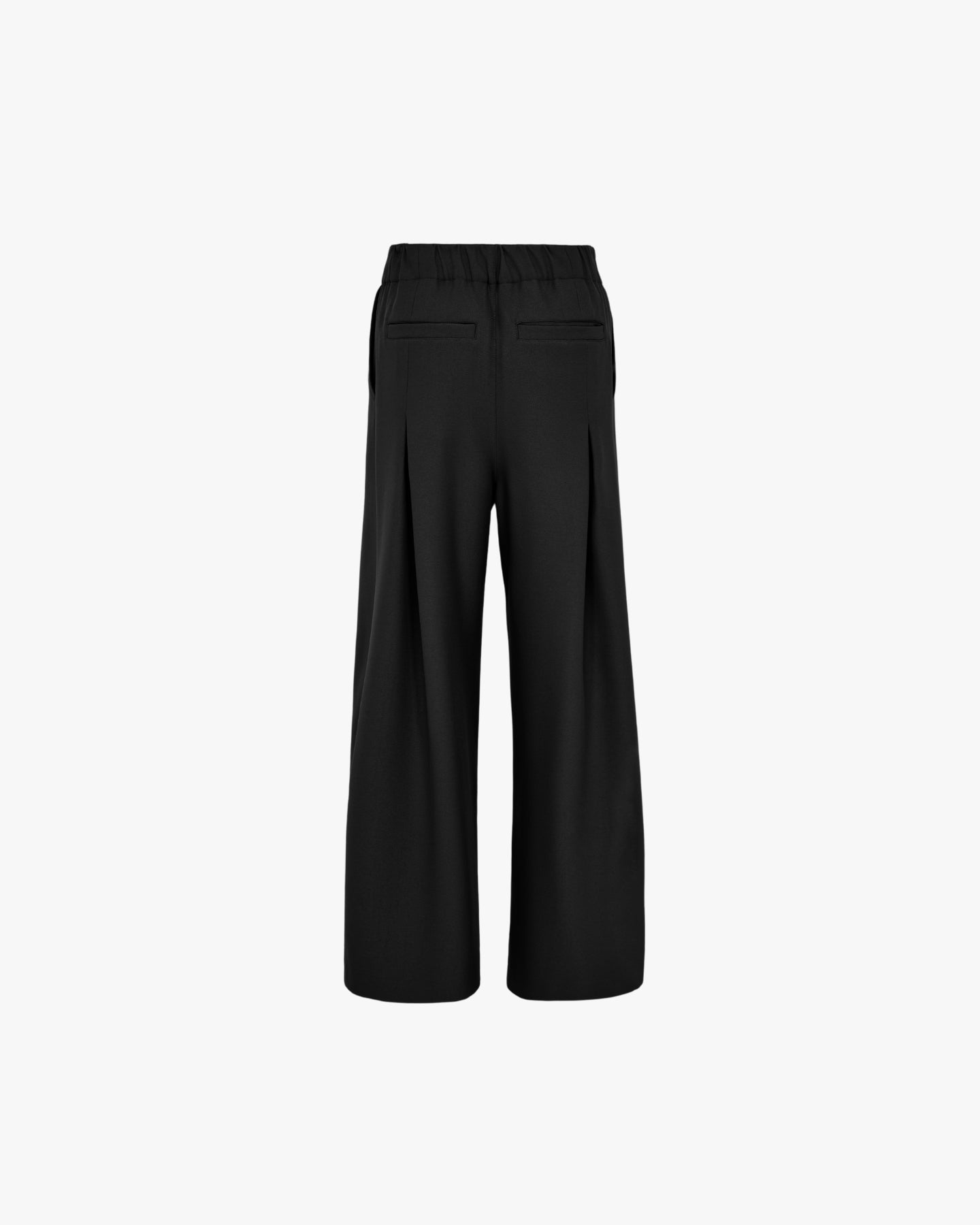 'RAAHA' TWILL WIDE-LEG SUITPANTS - BLACK