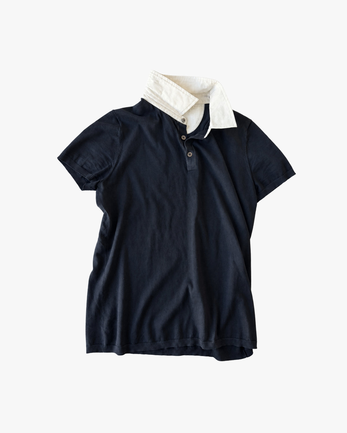 'RAVIN' FINE KNIT POLO – WASHED NAVY