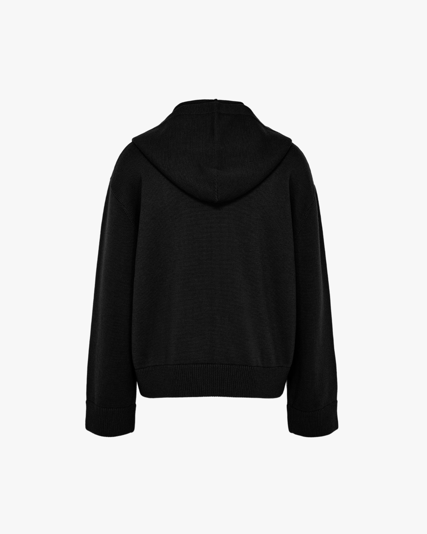 'DJAMAL' MERINO KNIT ZIPPER – BLACK