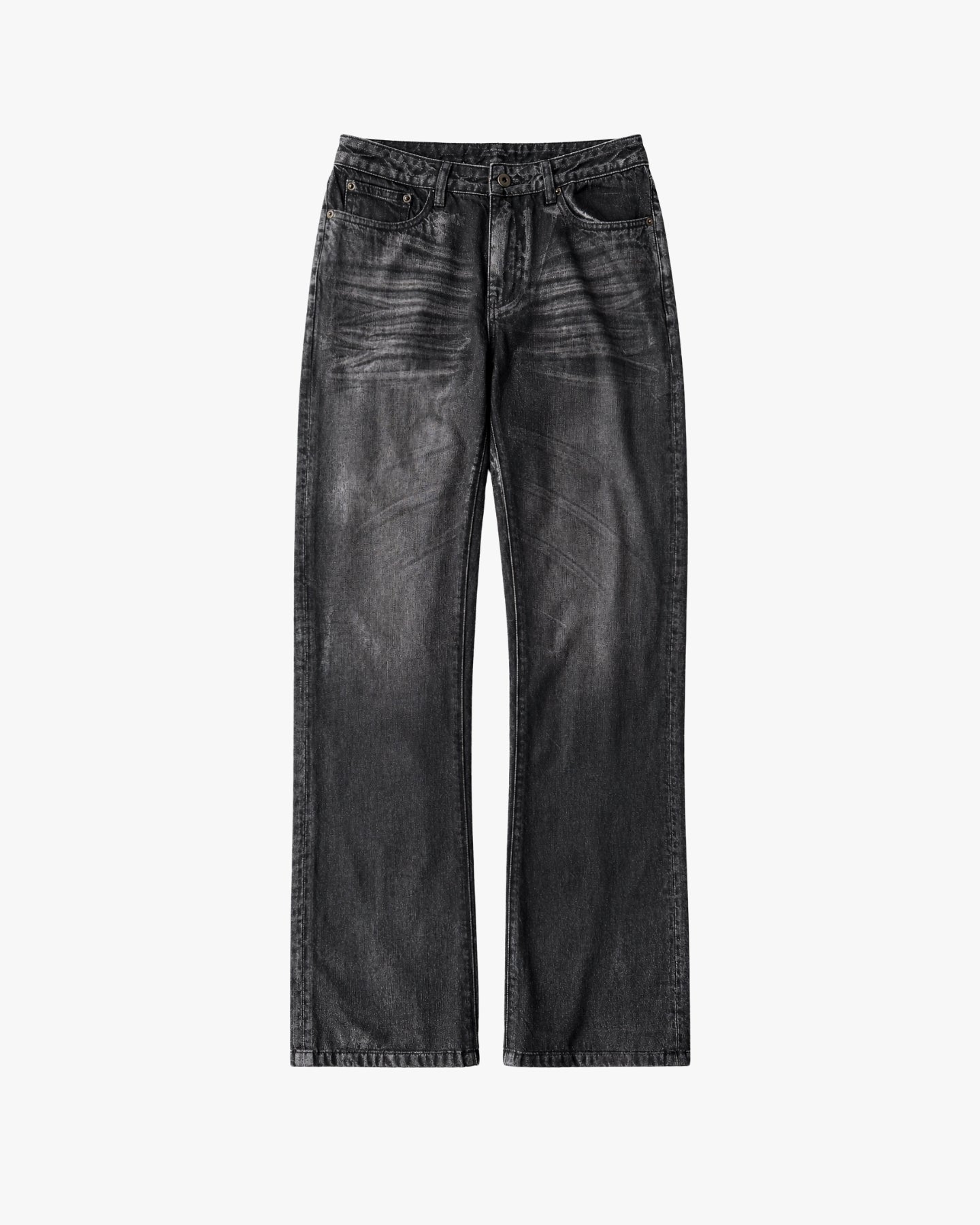 'RIAN' WAXED DENIM – WASHED GREY