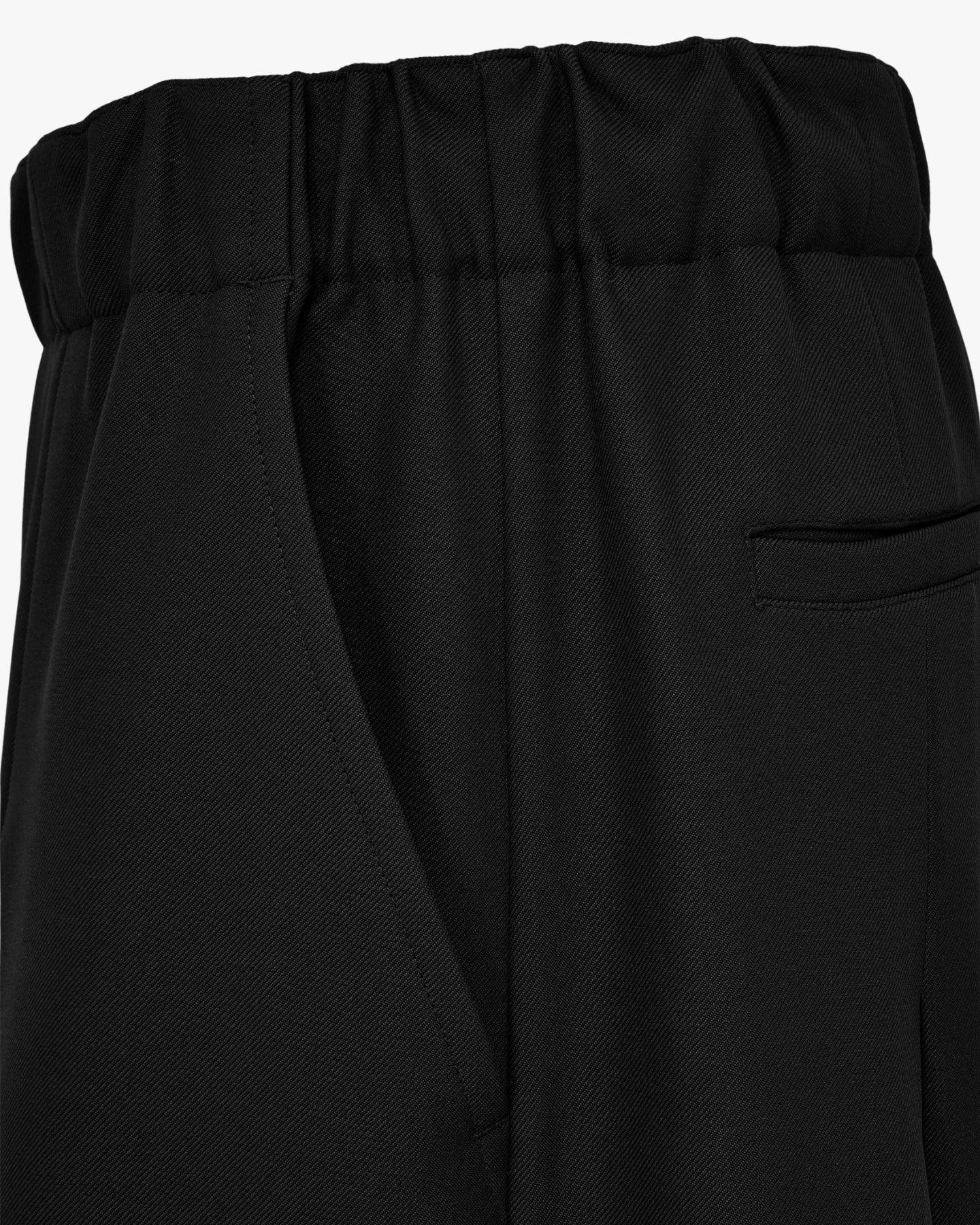 'RAAHA' TWILL WIDE-LEG SUITPANTS - BLACK