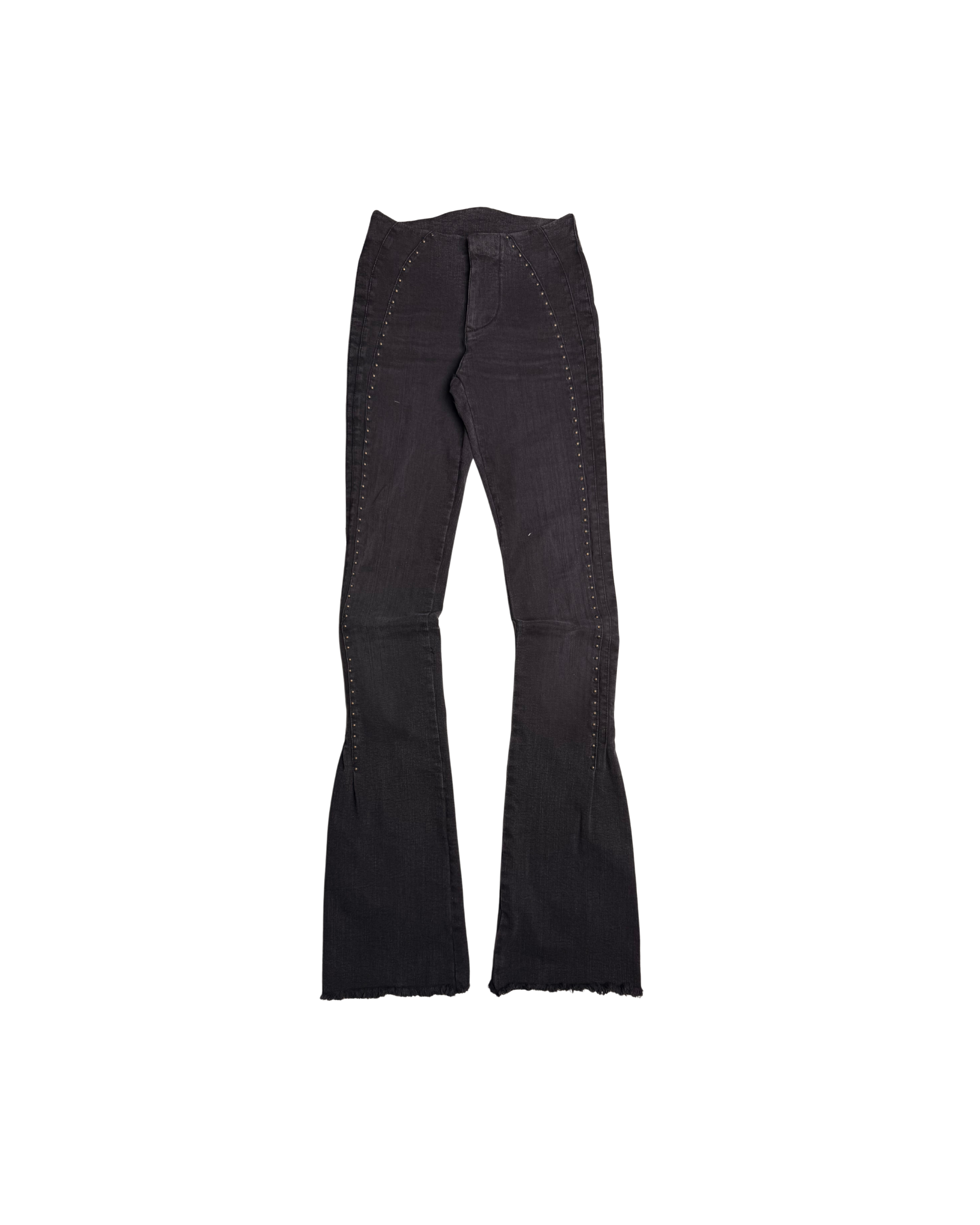 097 STUDDED STRETCH DENIM WOMENS – BLACK