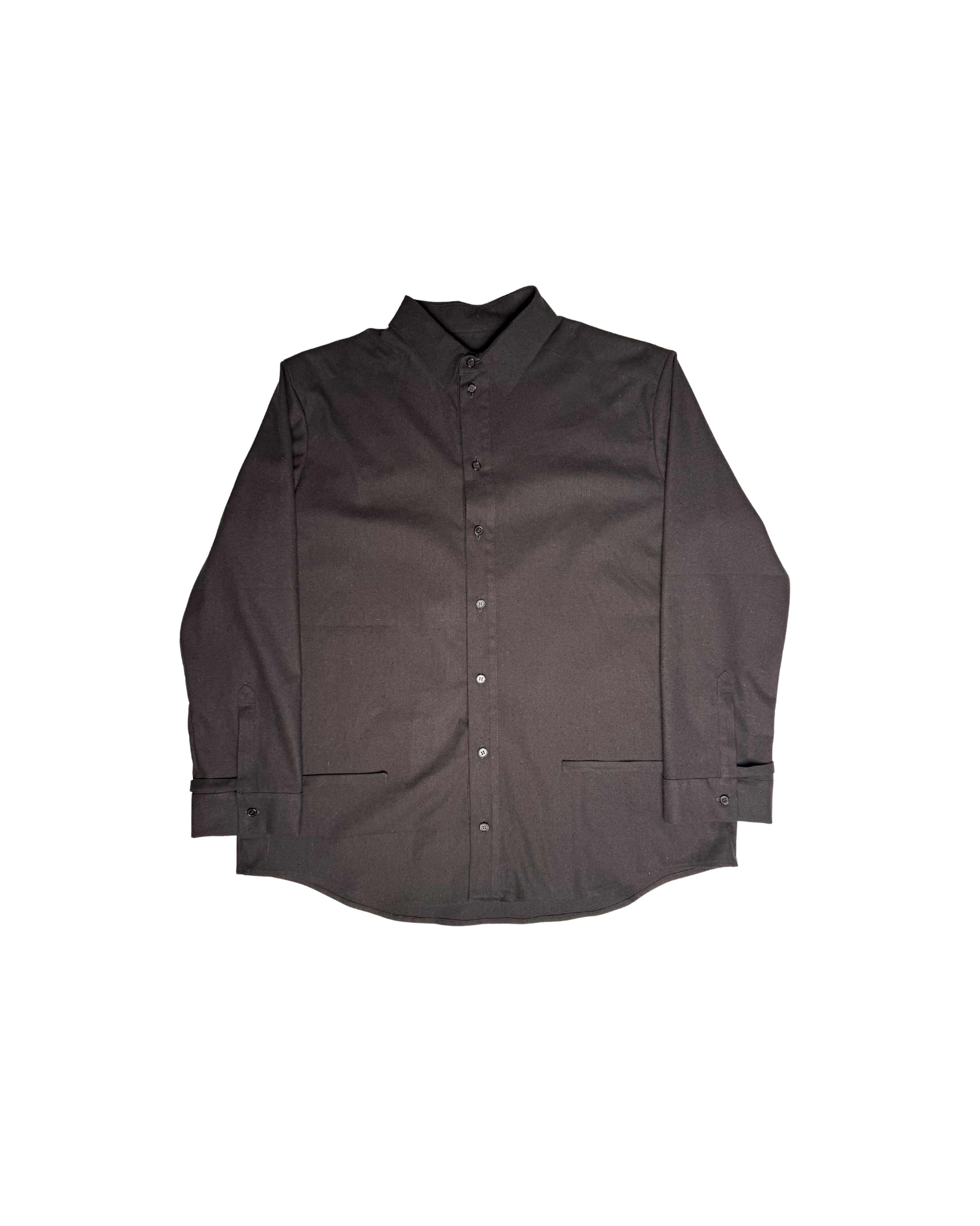 125 RAW SILK SHIRT – BLACK