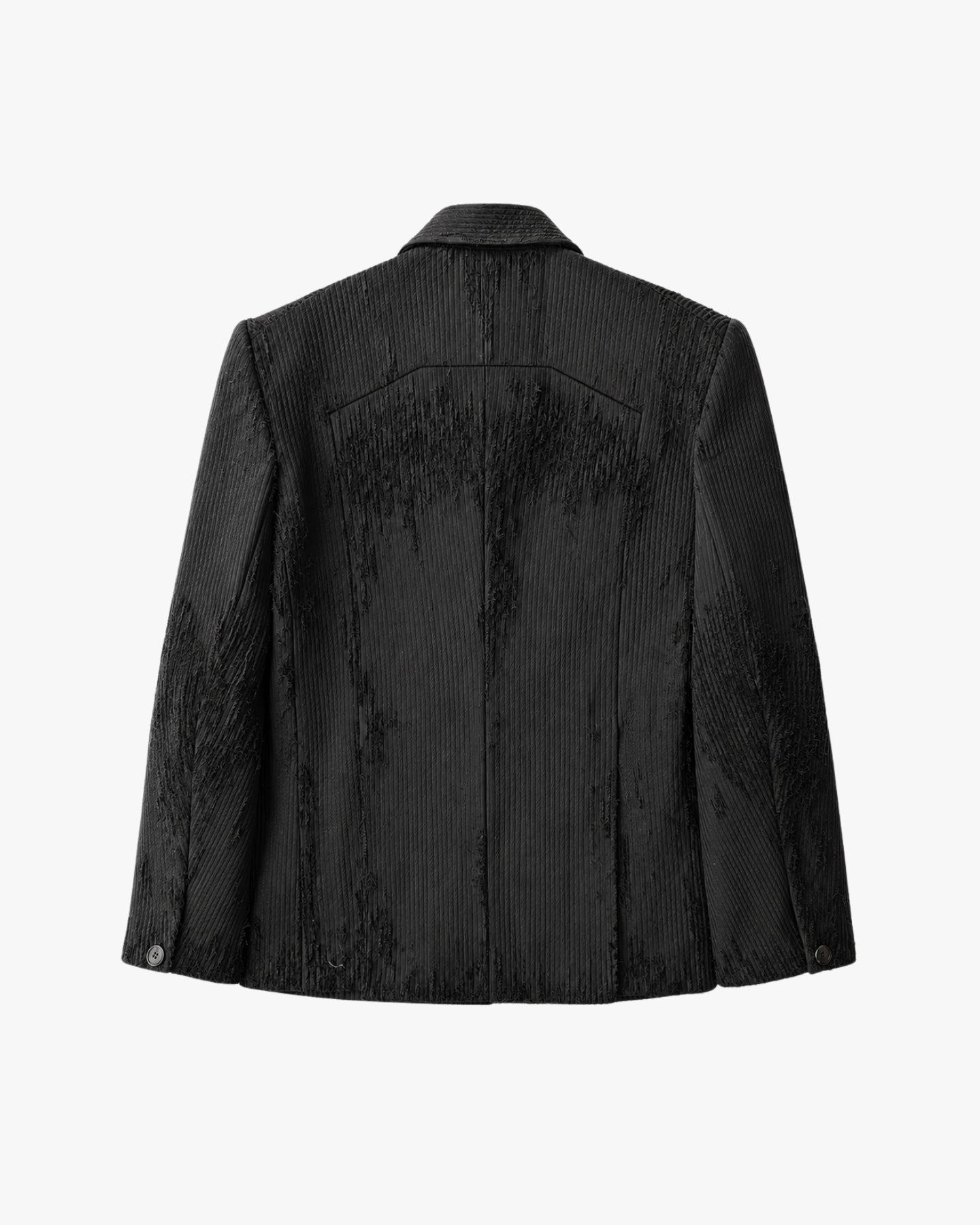 'ANWAR' ARTISANAL DISTRESSED BLAZER – BLACK