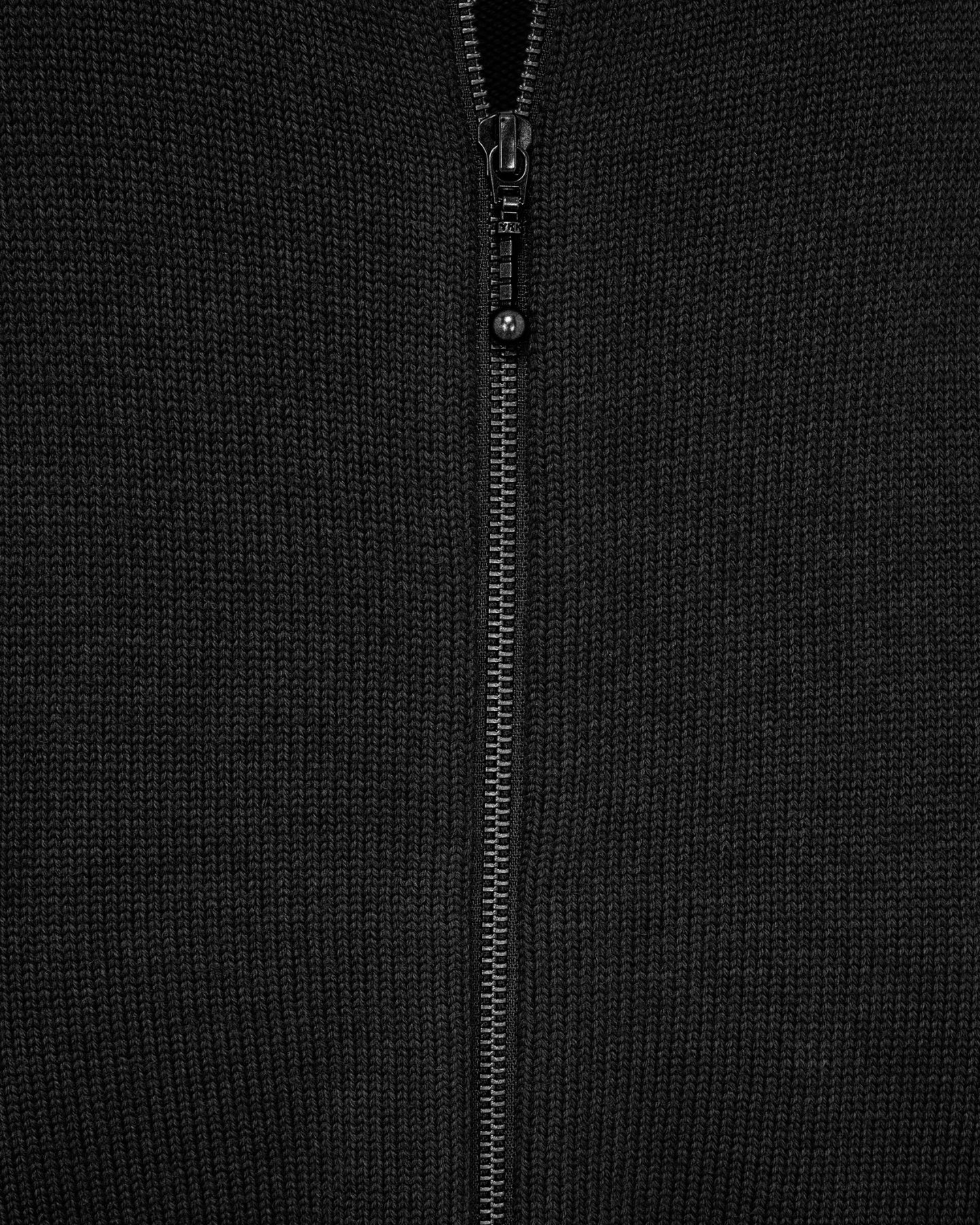 'DJAMAL' MERINO KNIT ZIPPER – BLACK