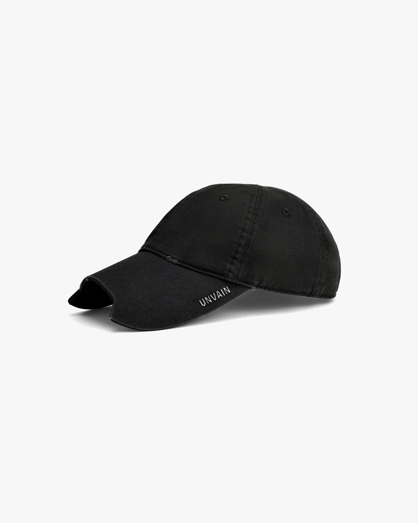 'RACHID' CUT-OUT CAP – WASHED BLACK
