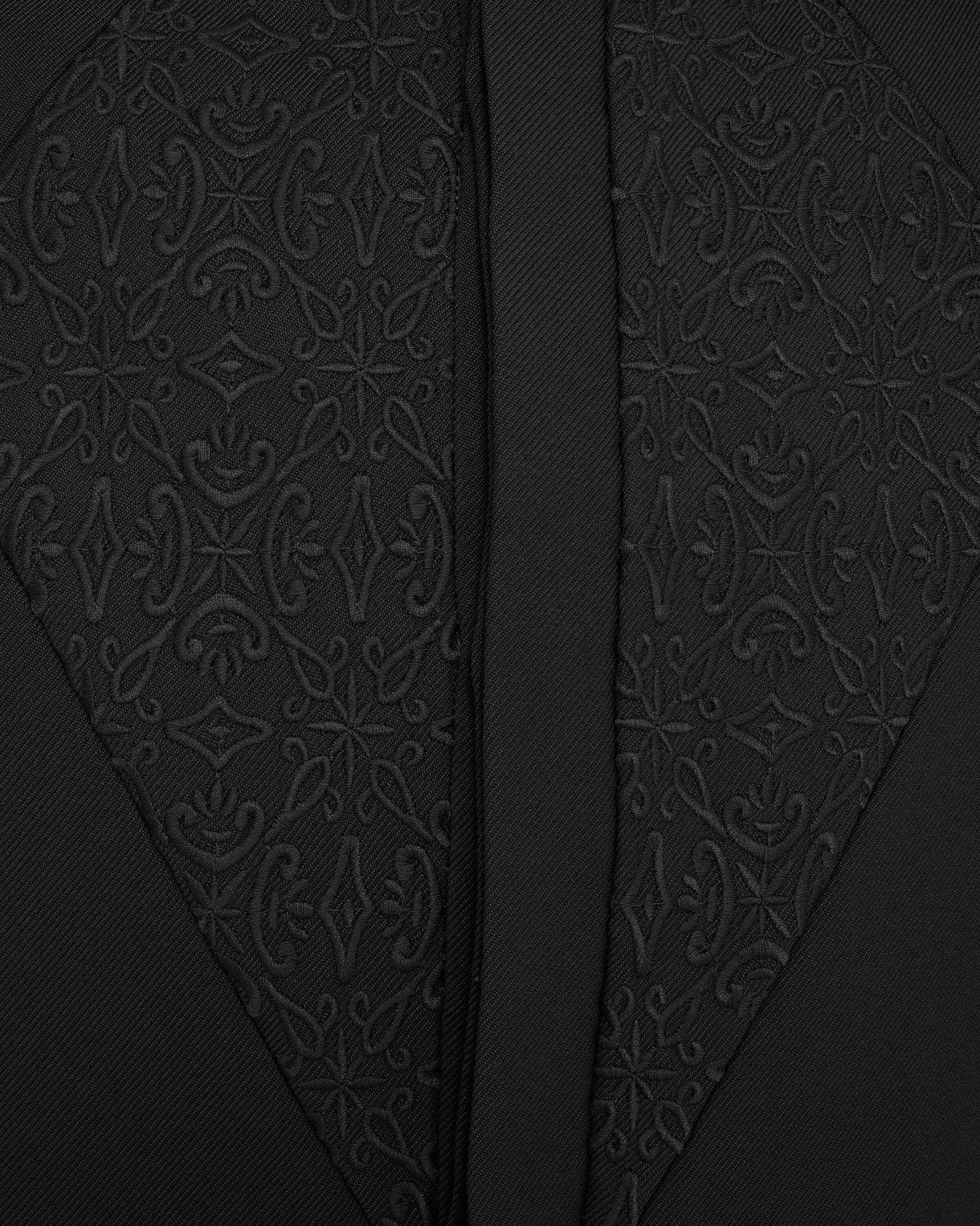 'NURI' EMBROIDERED OVERSHIRT JACKET – BLACK