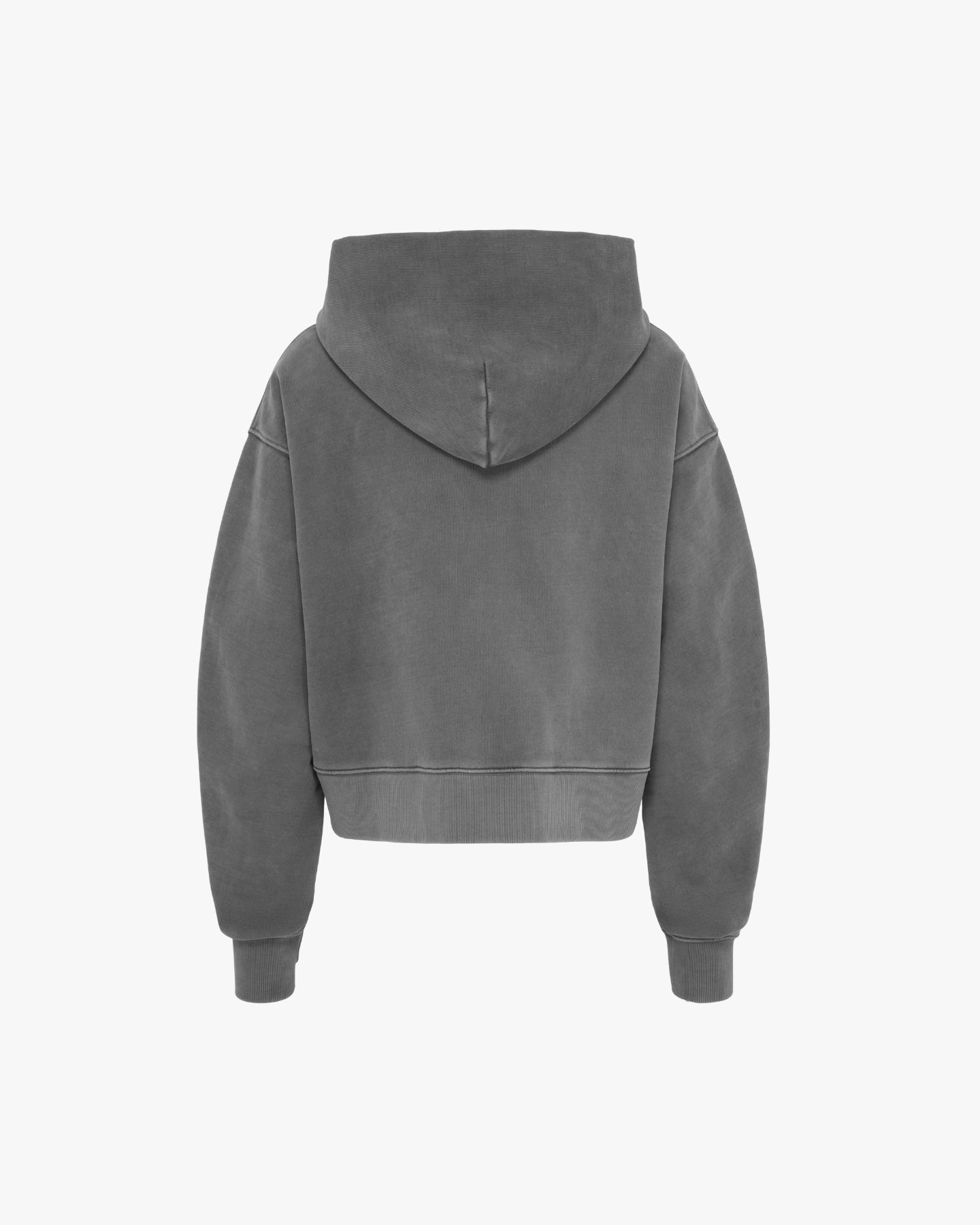 'RAYAD' PLEATED ZIP HOODIE – CONCRETE