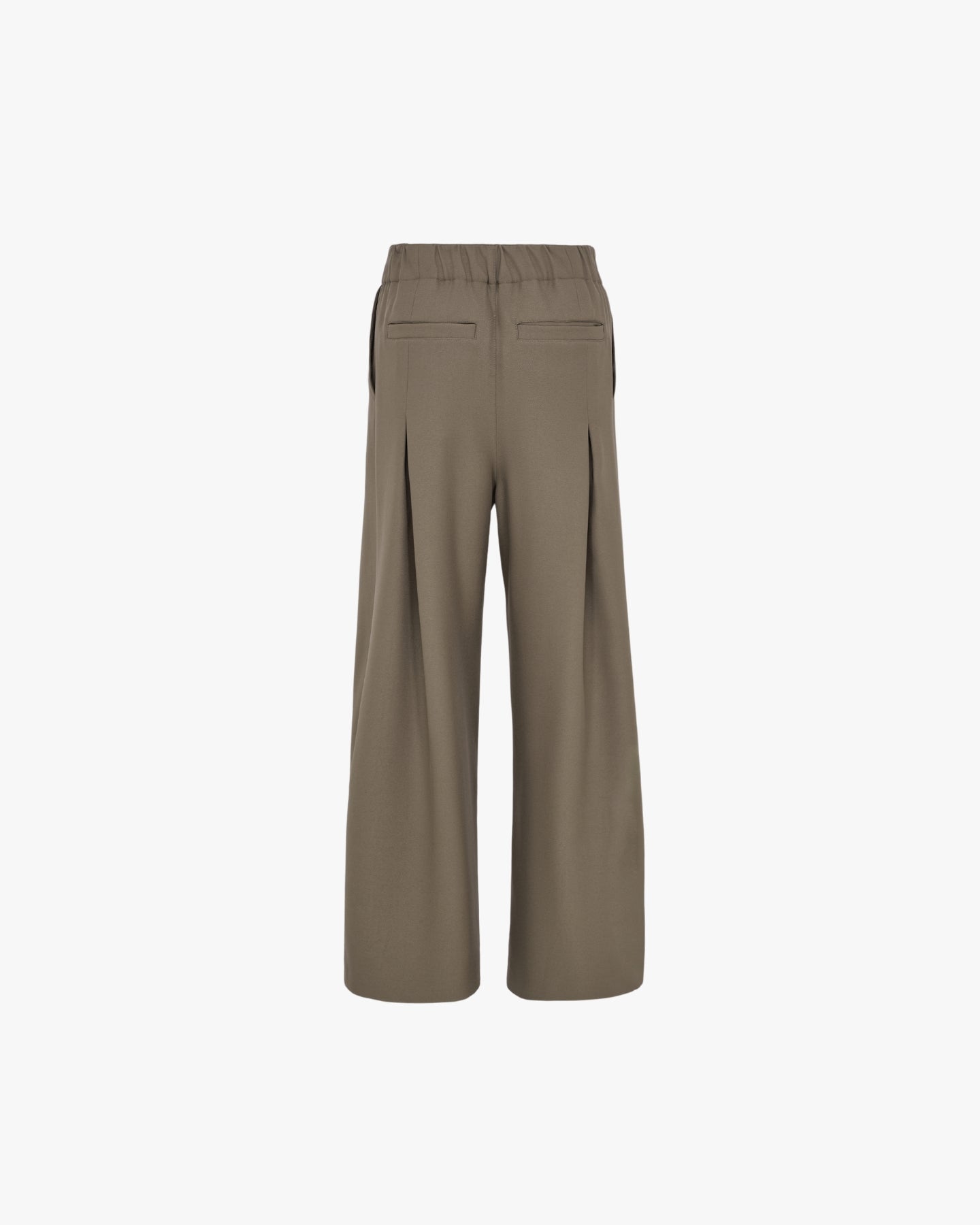 'RAAHA' TWILL WIDE-LEG SUITPANTS - TAN