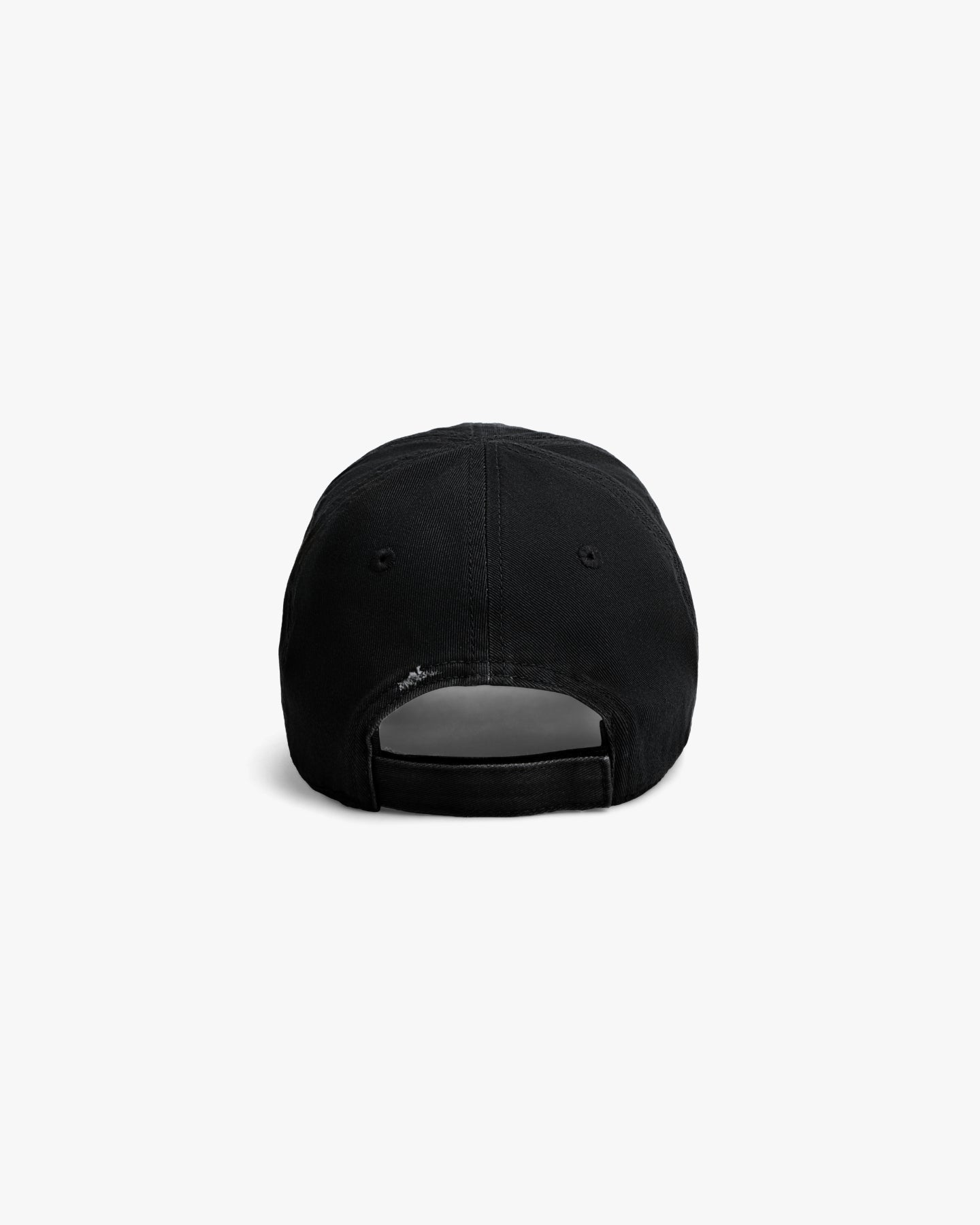 'RACHID' CUT-OUT CAP – WASHED BLACK
