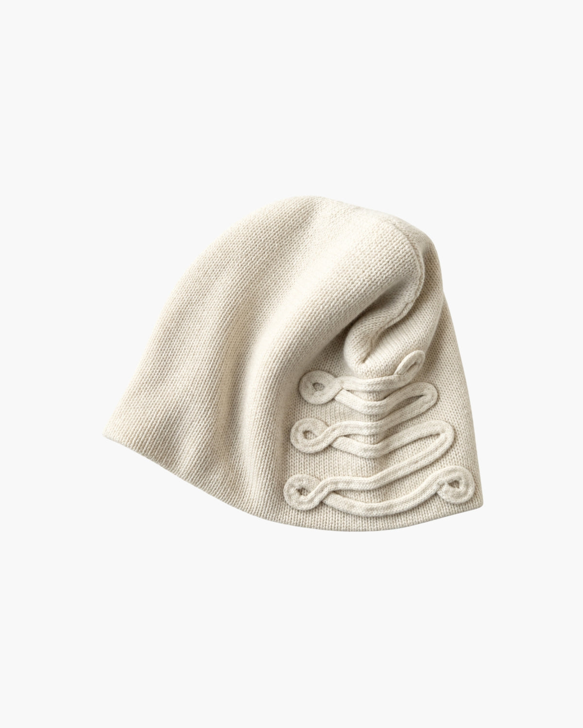 'AMON' LACING BEANIE – OFF WHITE