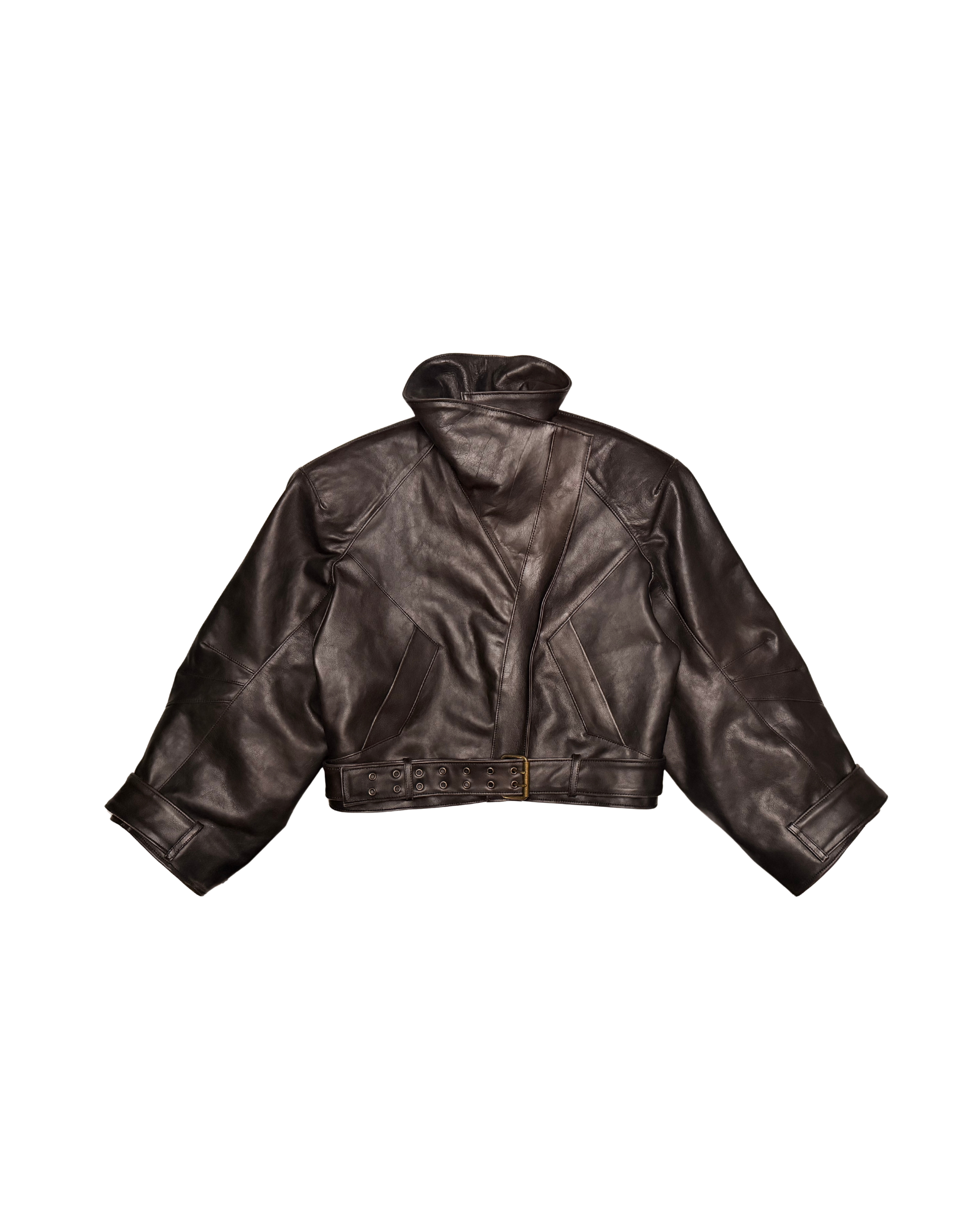 114 LEATHER JACKET – DARK BROWN