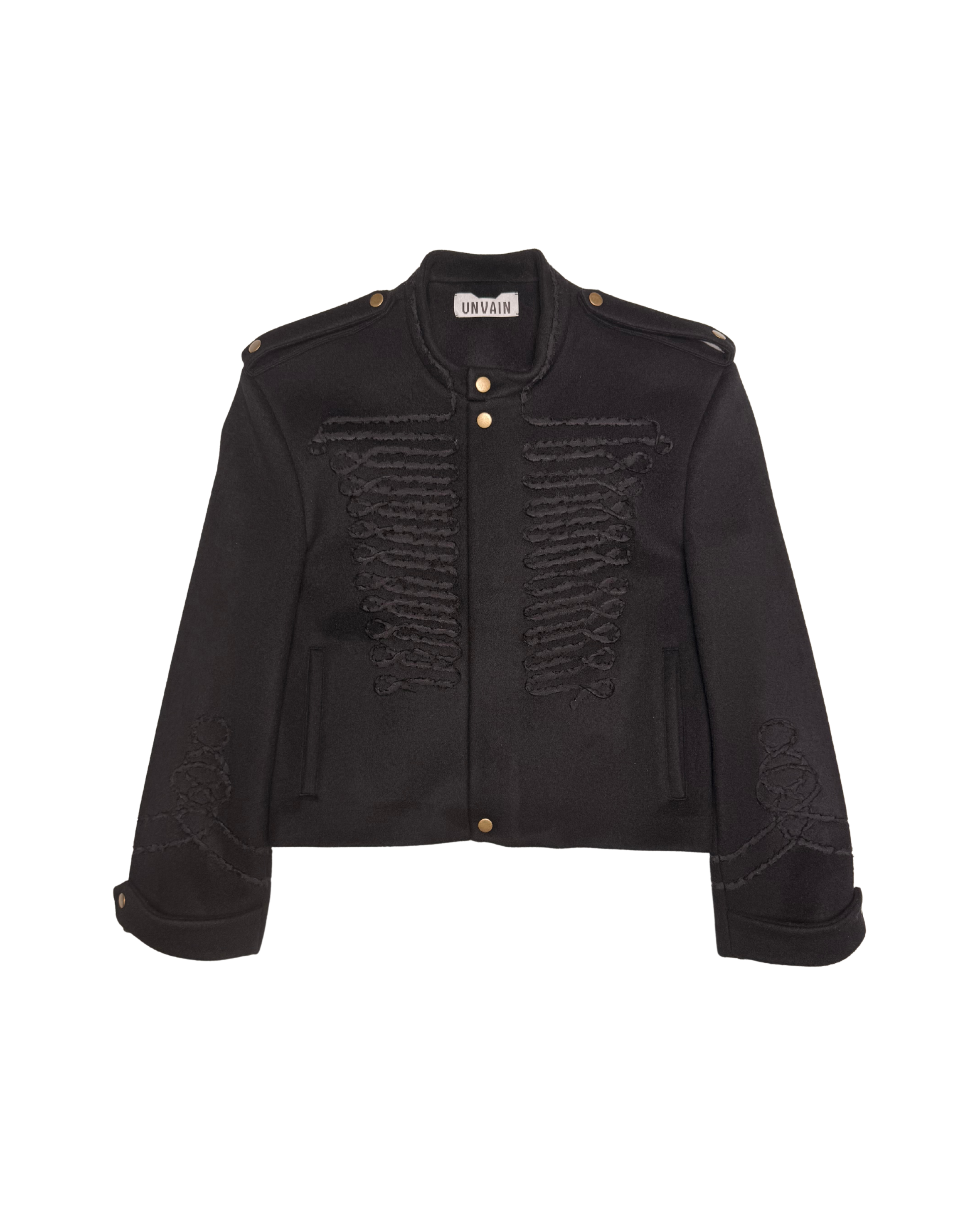 117 WOOL NAPOLEON JACKET – BLACK