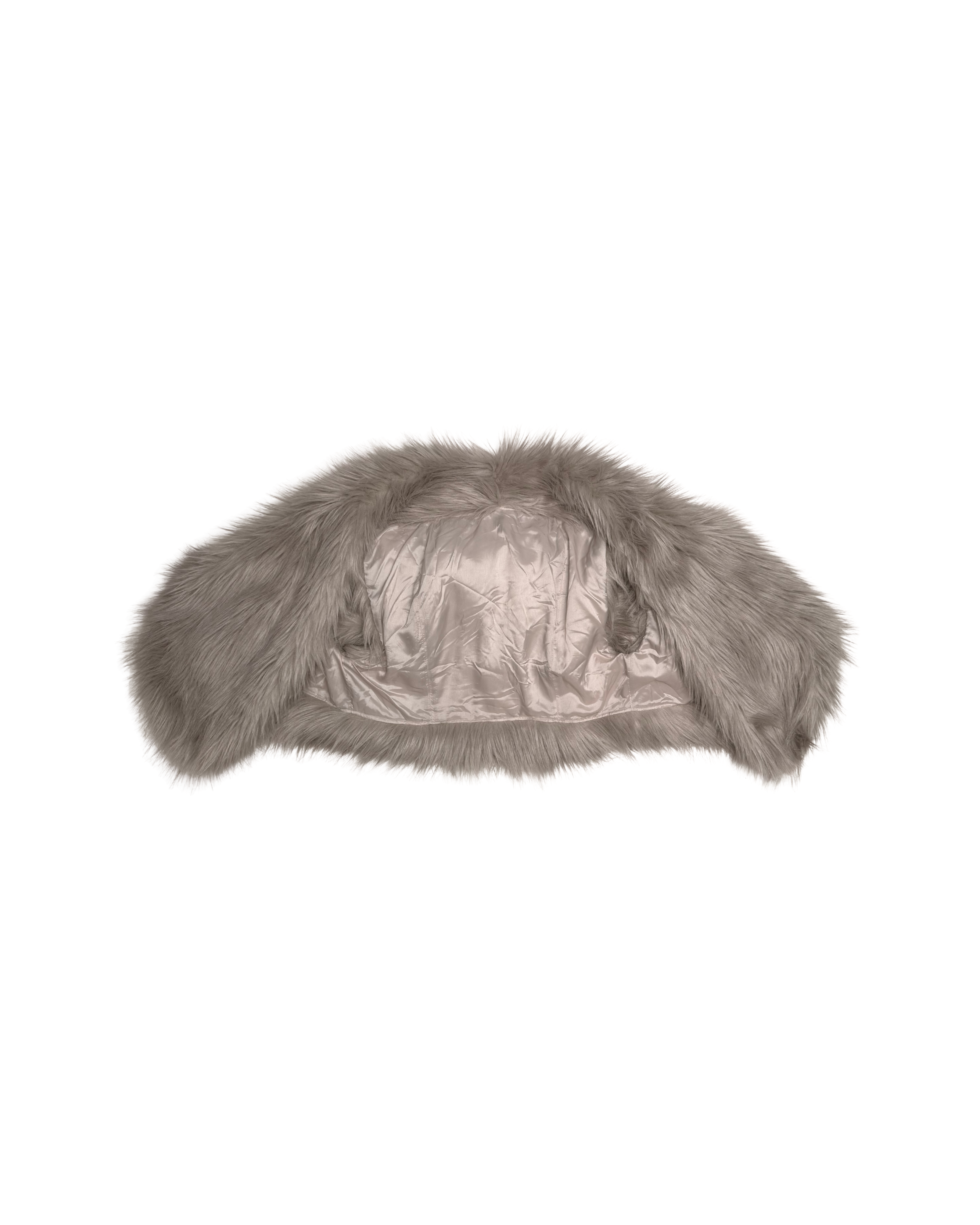 150 FAUX FUR VEST – GREY