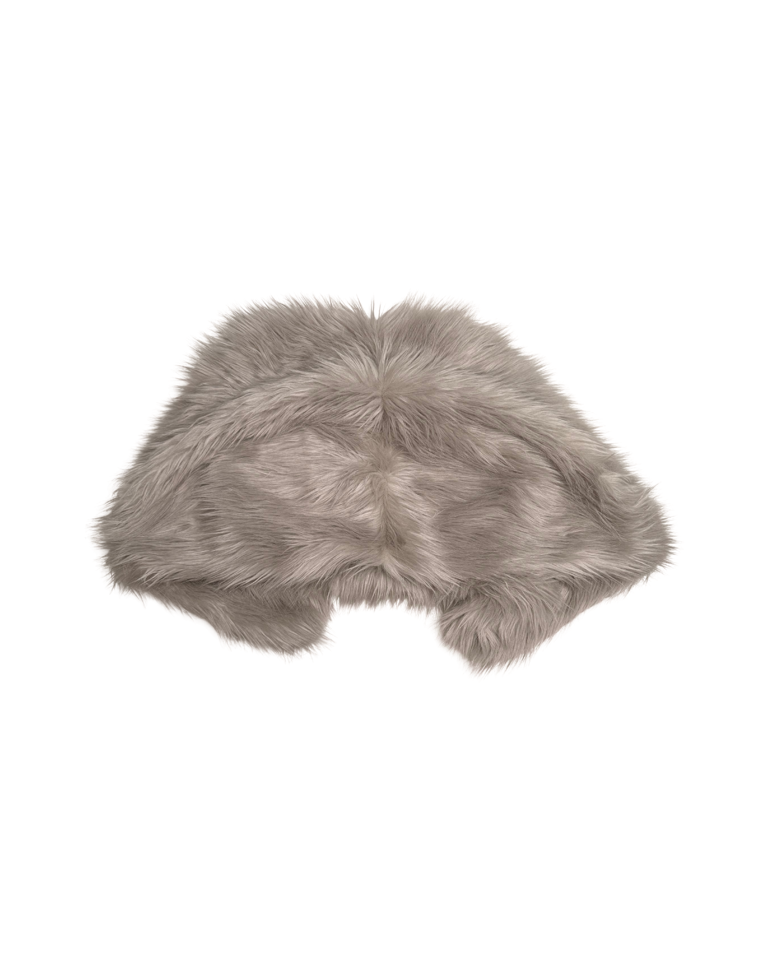 150 FAUX FUR VEST – GREY