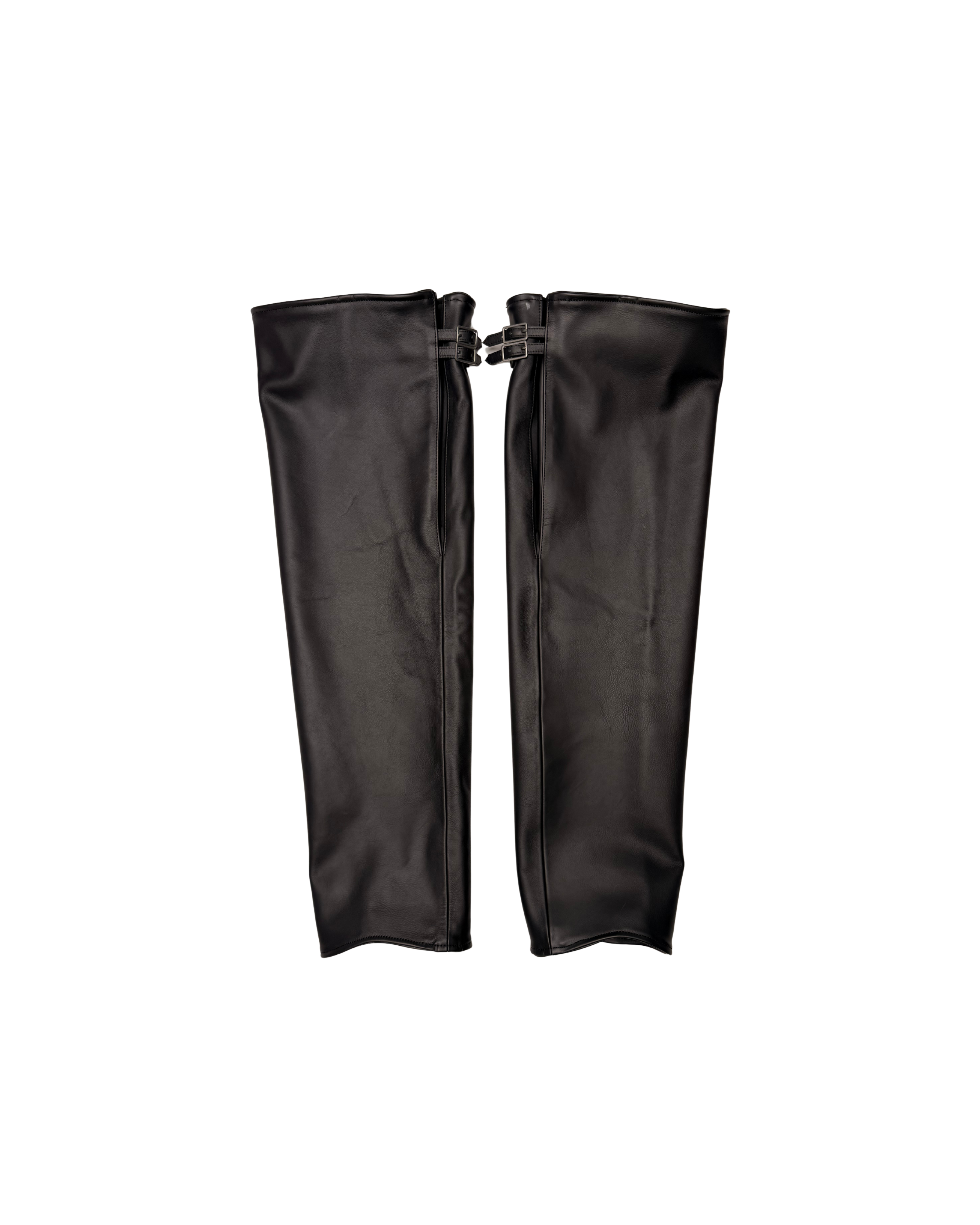 153 LEATHER GAITERS – BLACK