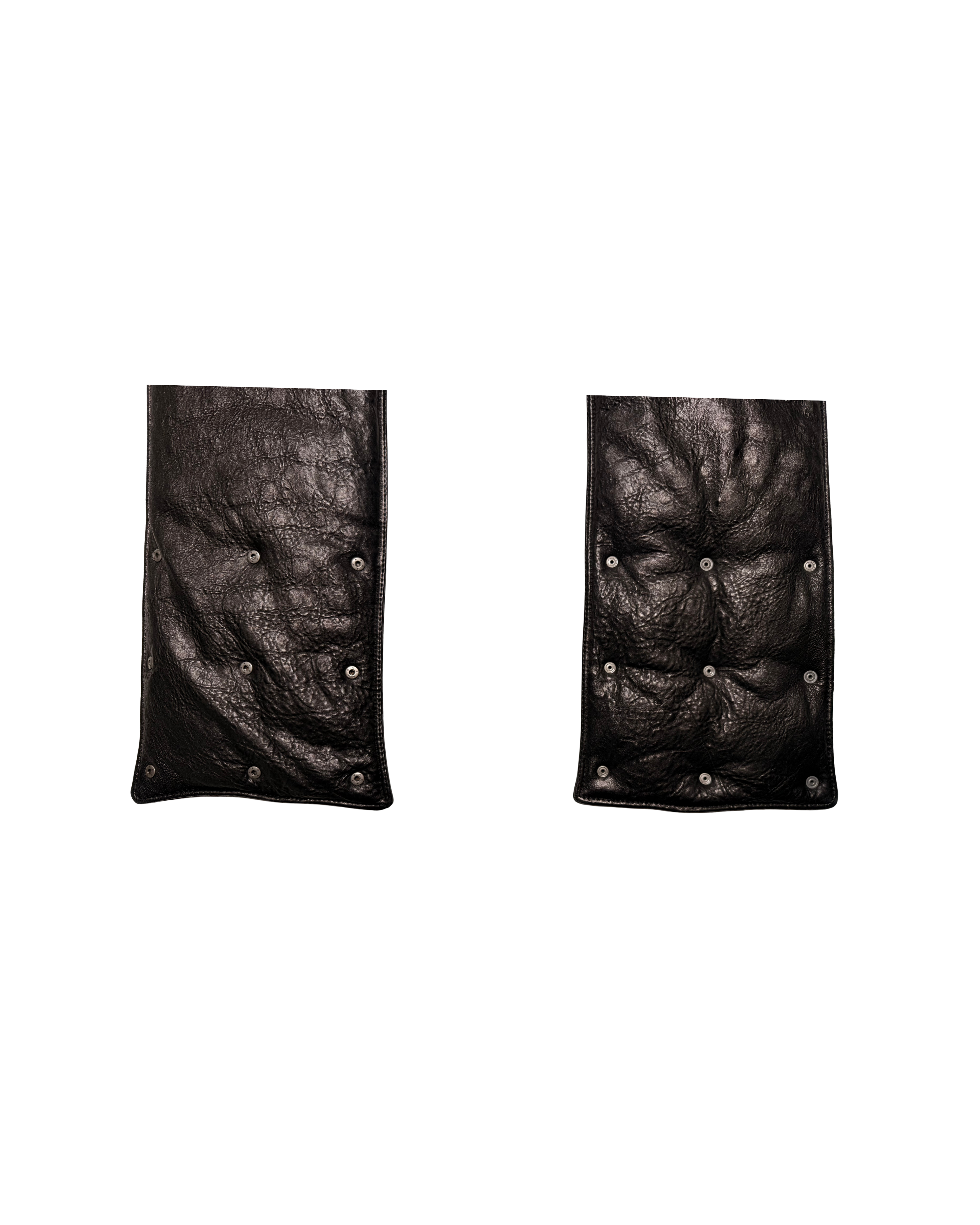 154 LEATHER SCARF VEST – BLACK