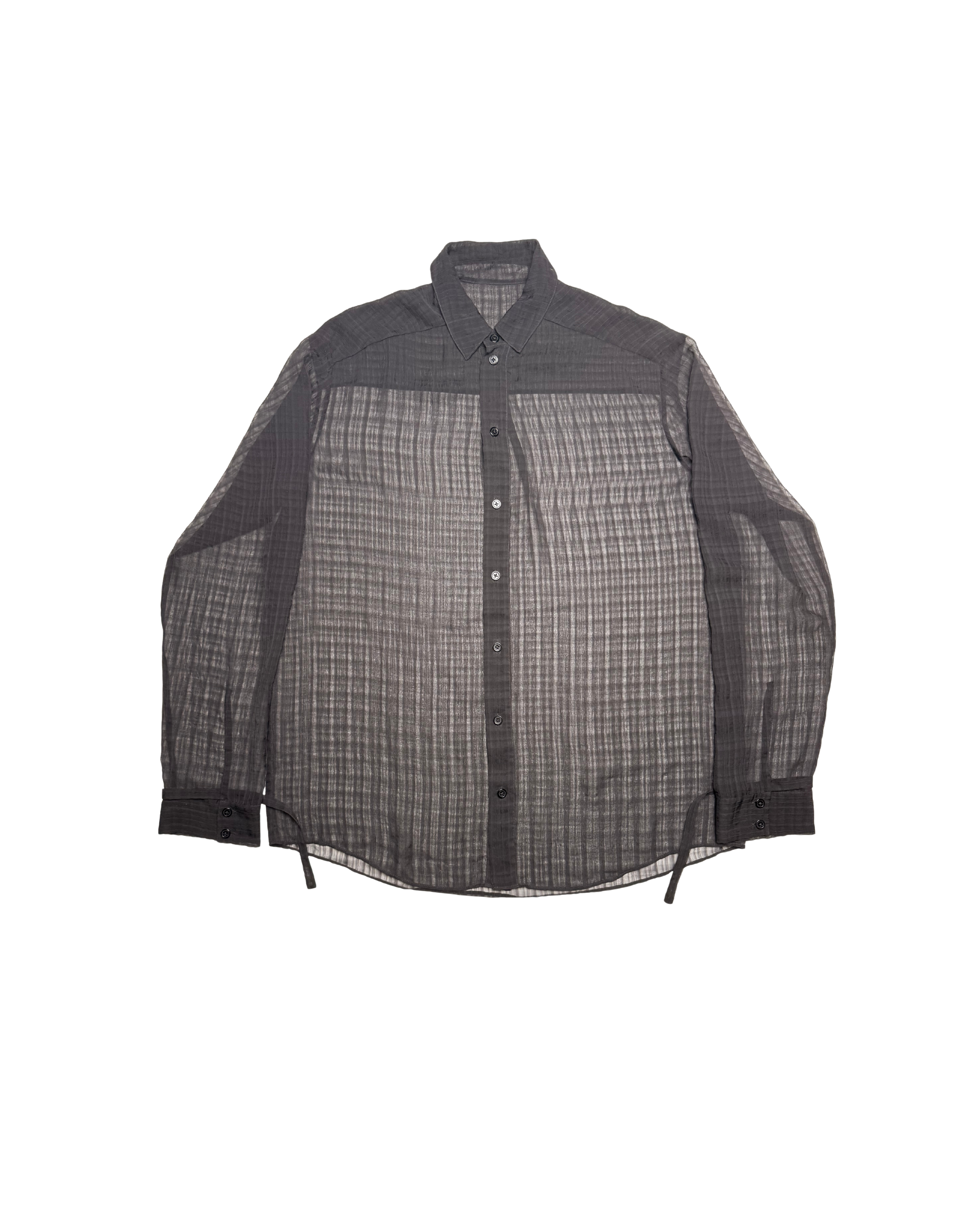 015 SHEER SHIRT – BLACK