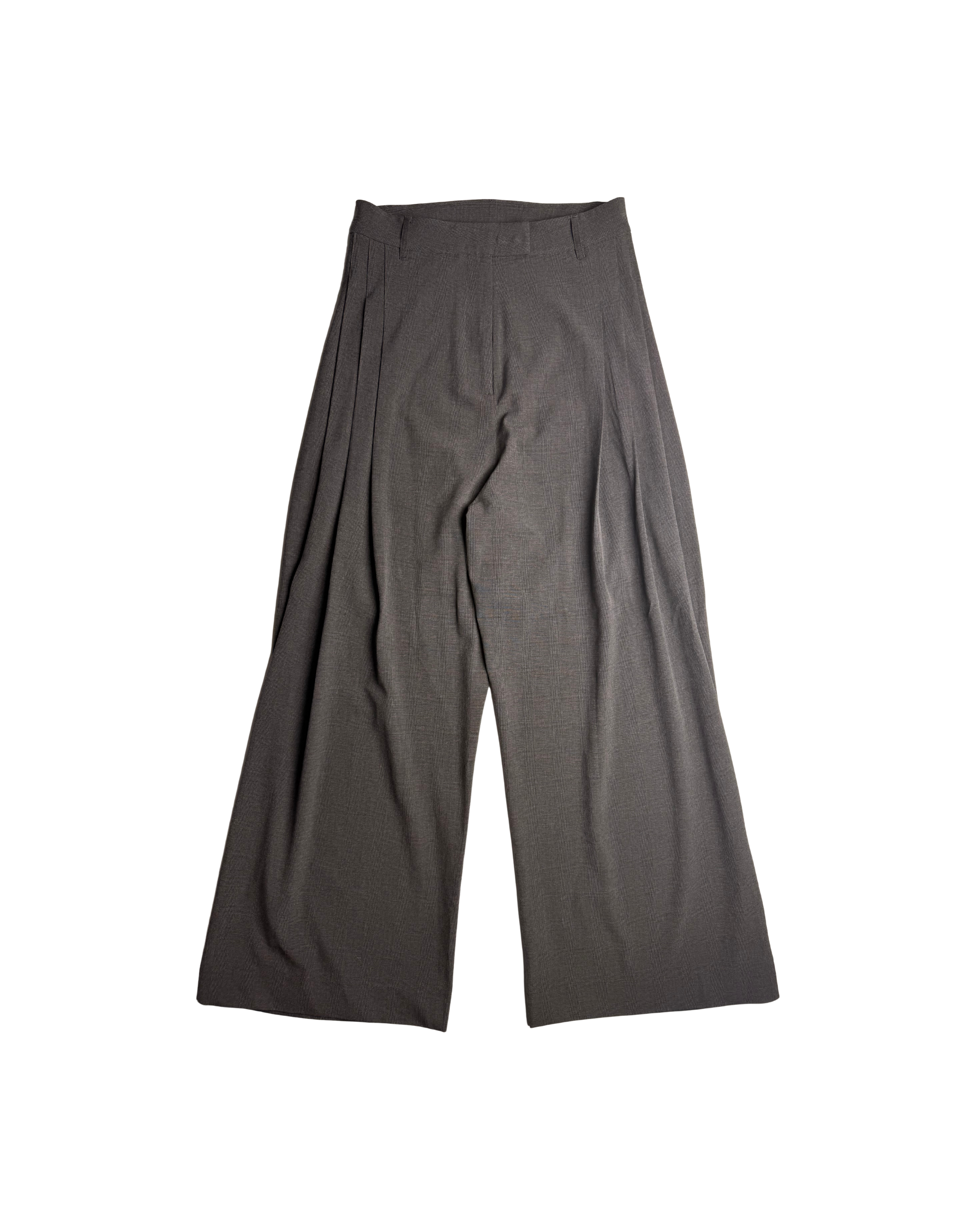 034 SUIT PANTS – CHECKED GREY