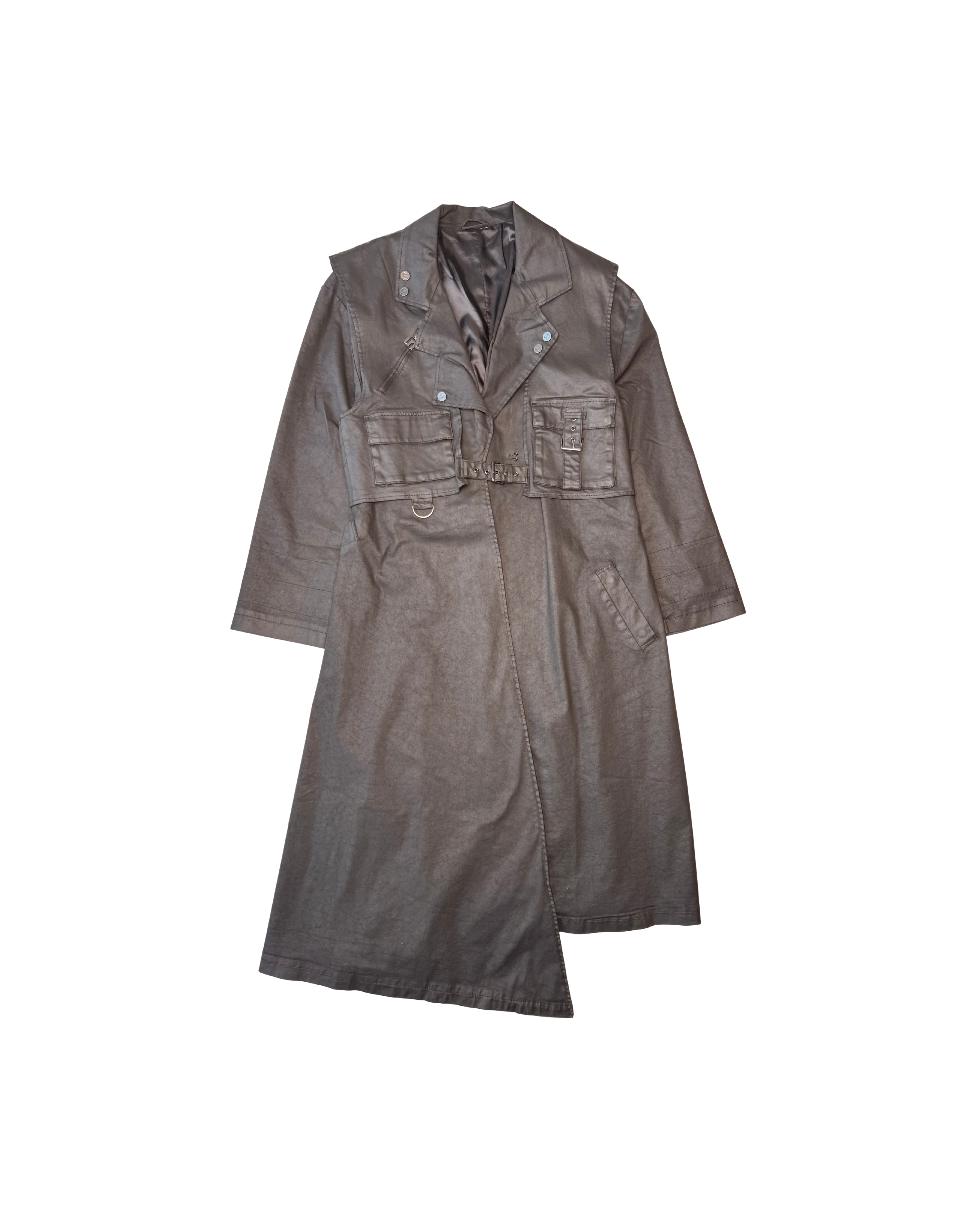 082 WAXED COAT – BLACK