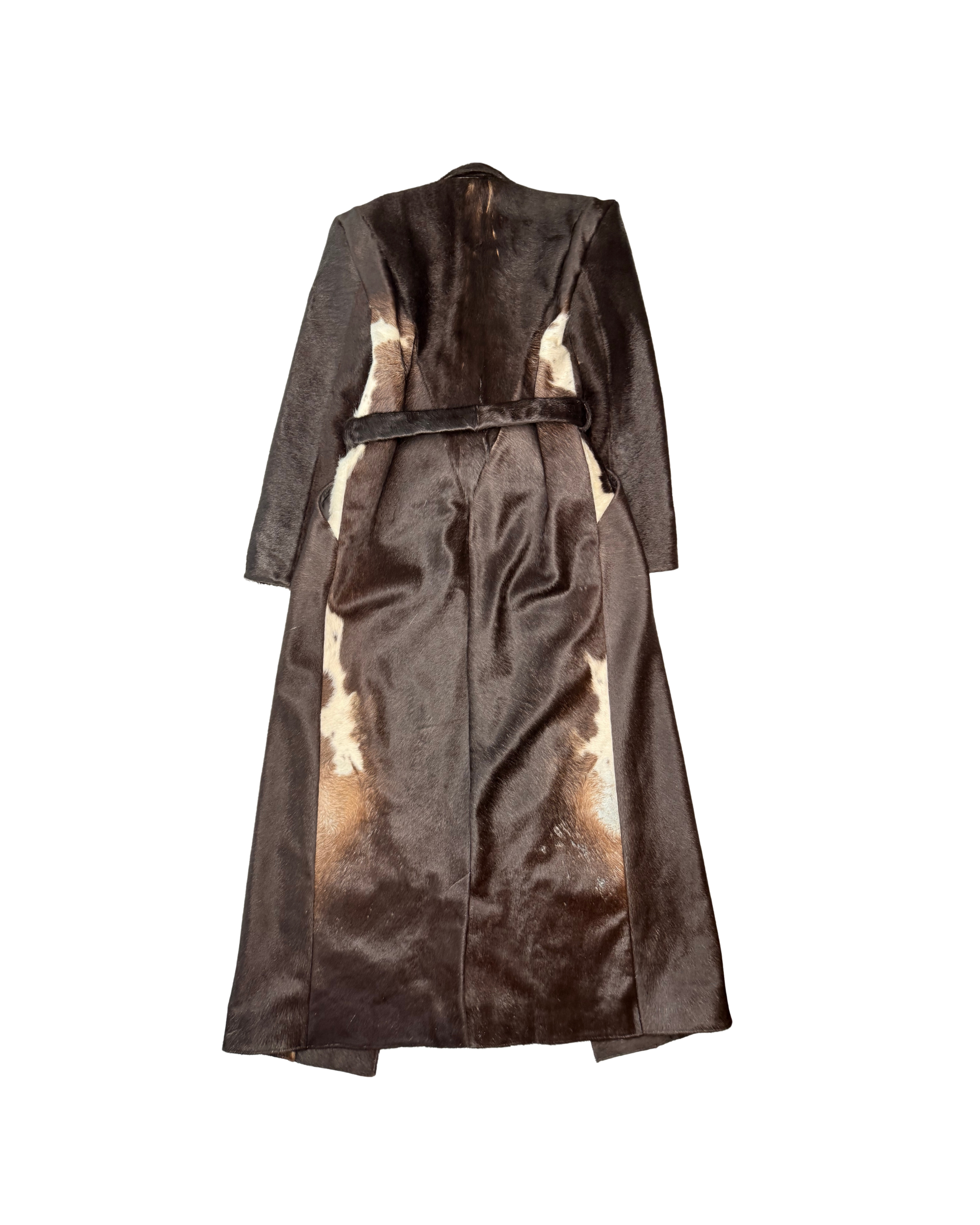 085 COWHIDE COAT – DARK BROWN