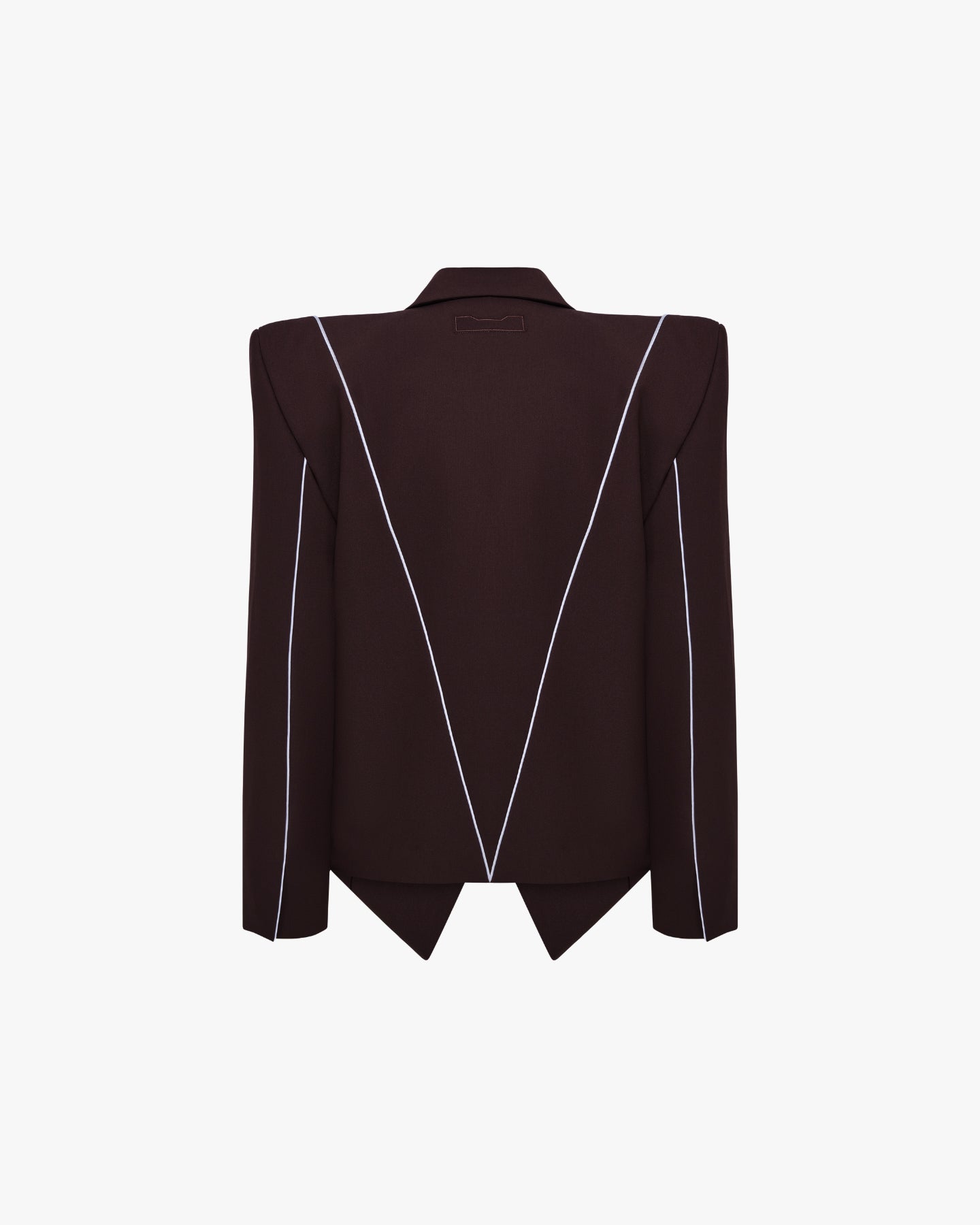 'TASCIN' PIPING BLAZER - DARK BROWN