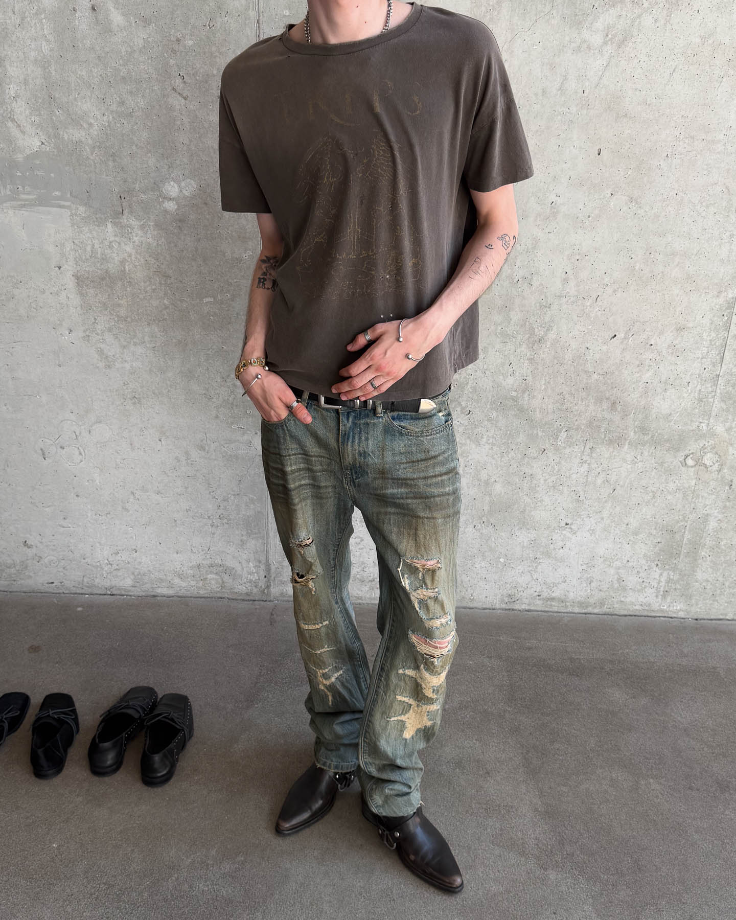 'TRIPS' SHIRT – WASHED BROWN