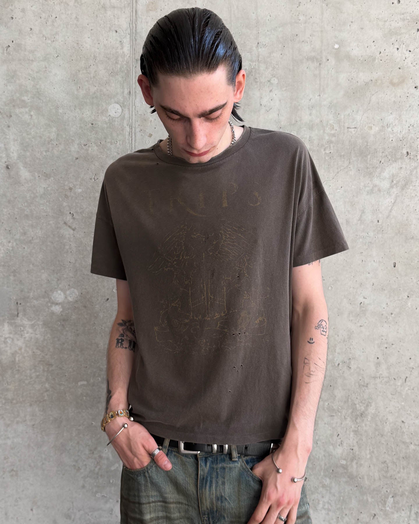 'TRIPS' SHIRT – WASHED BROWN