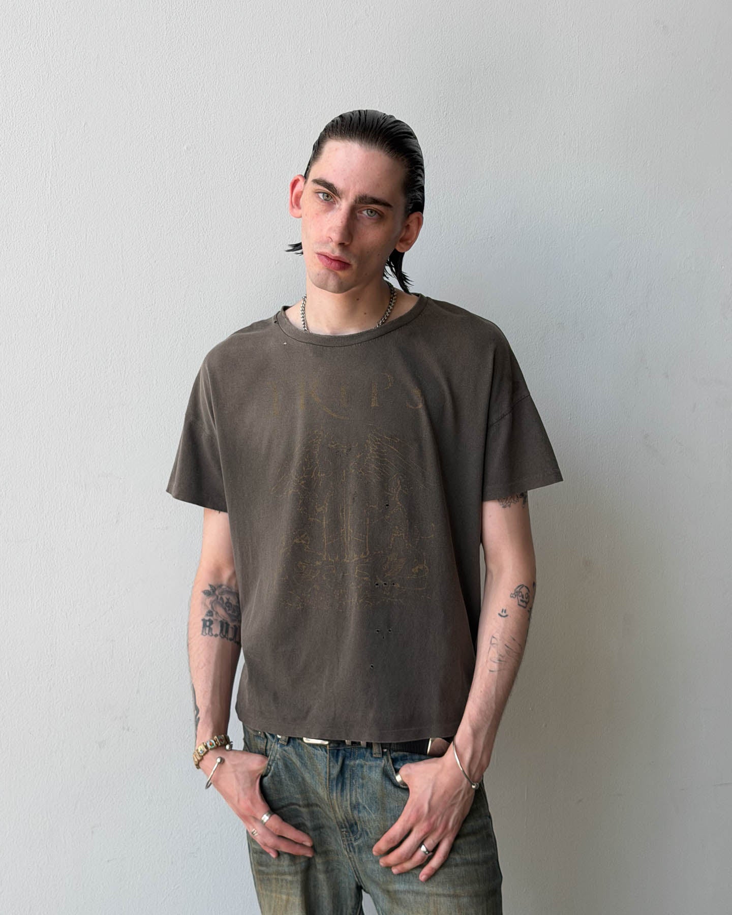 'TRIPS' SHIRT – WASHED BROWN