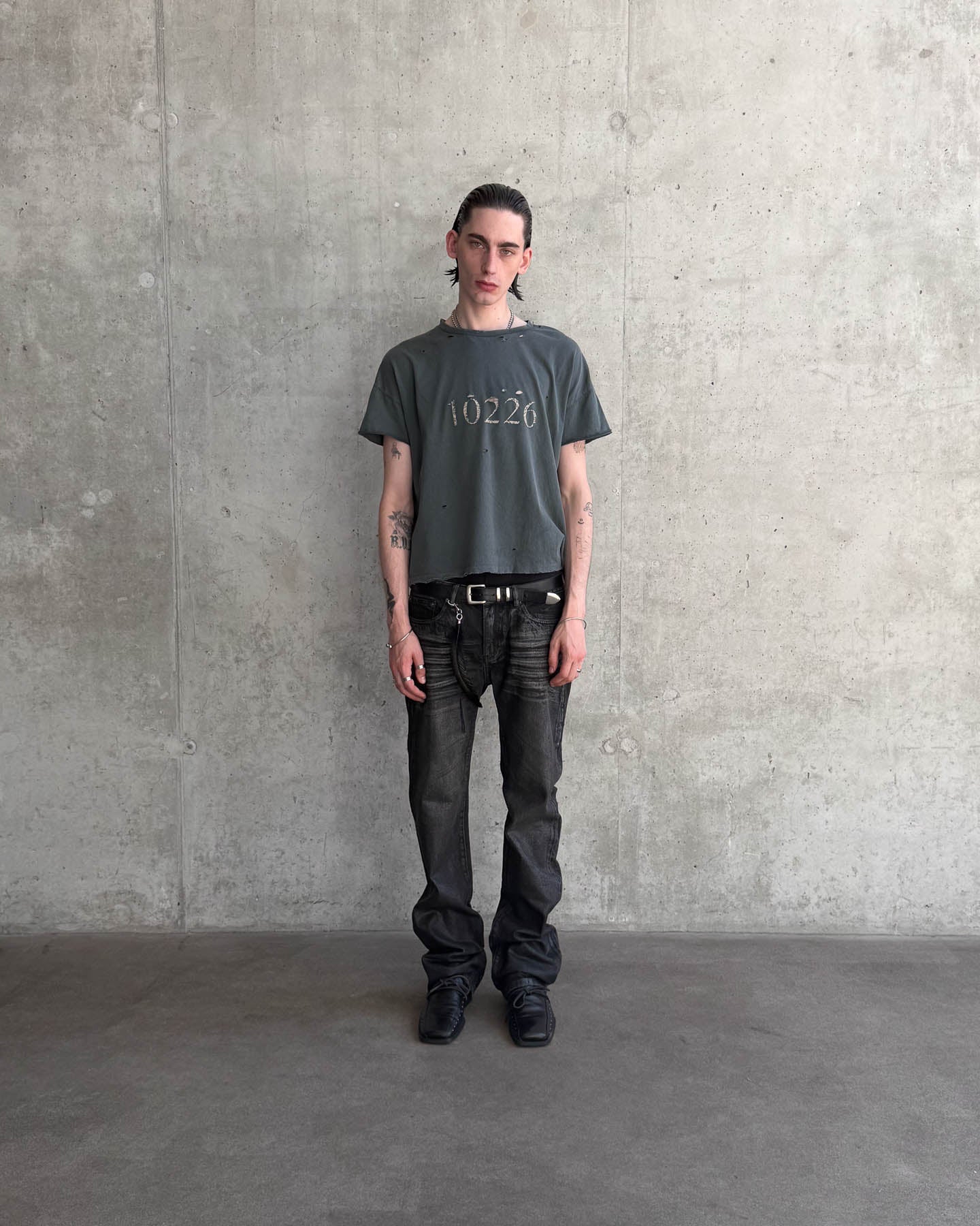 '10226' SHIRT – WASHED GREY