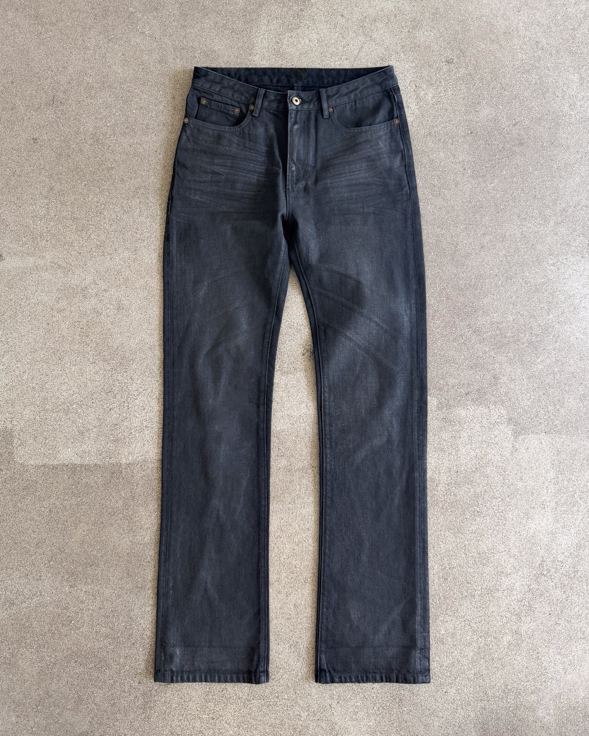 'RIAN' WAXED DENIM – BLACK