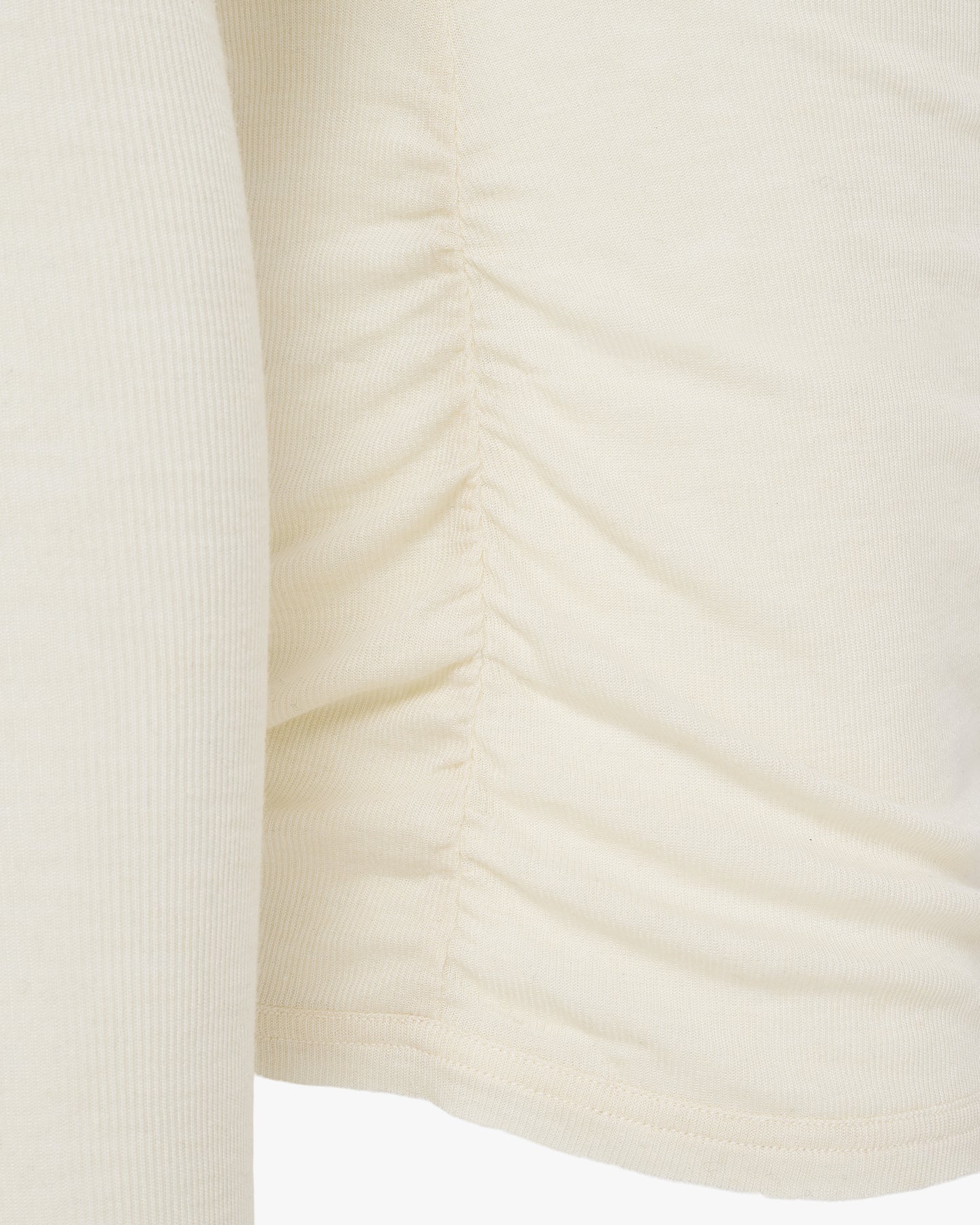 'ZHORA' WOMENS DRAPED LONGSLEEVE – AGED WHITE