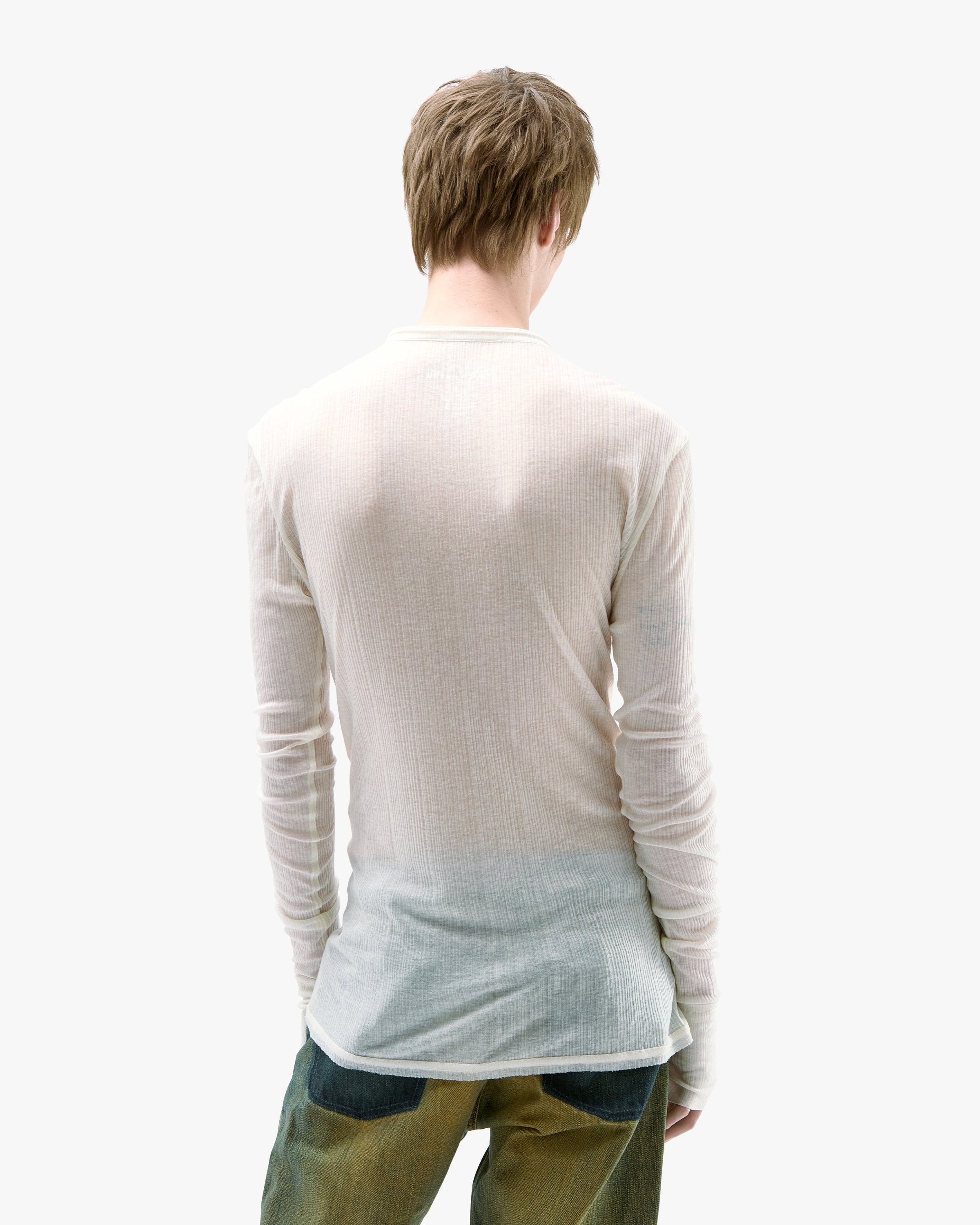 'LAVIN' SHEER LONGSLEEVE – AGED WHITE