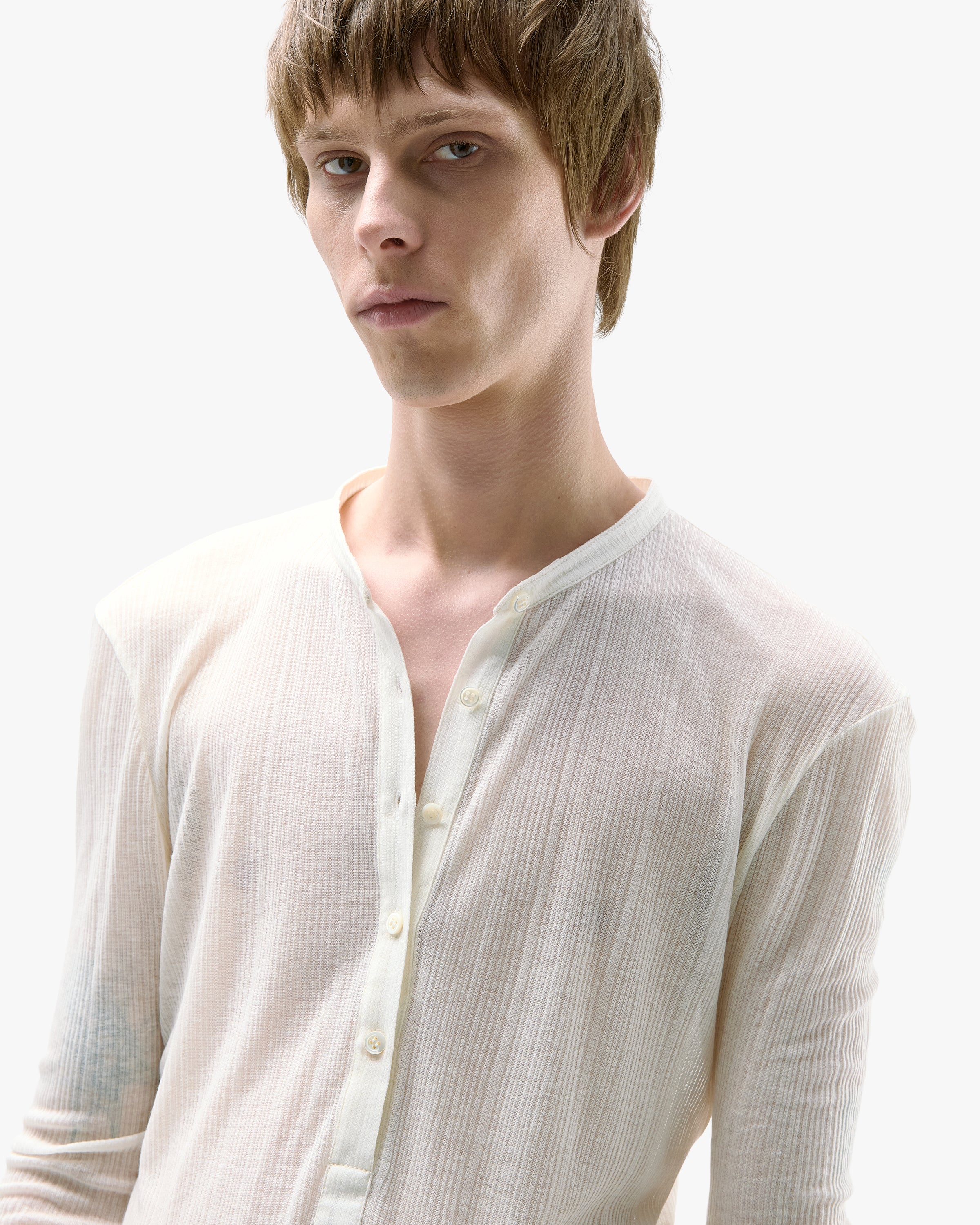 'LAVIN' SHEER LONGSLEEVE – AGED WHITE