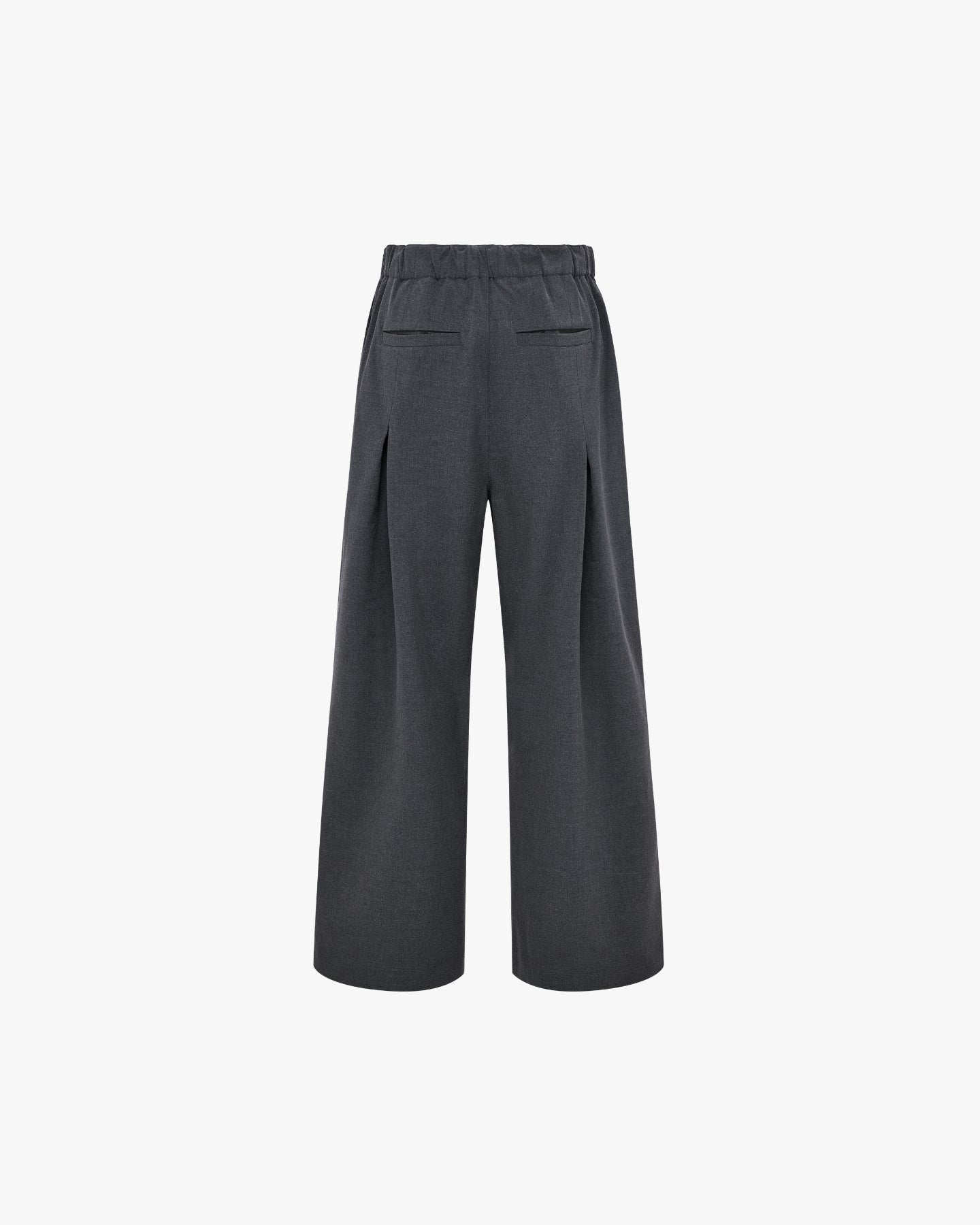 'HUNG' Entity Wide-Leg Suitpants - Grey Melange