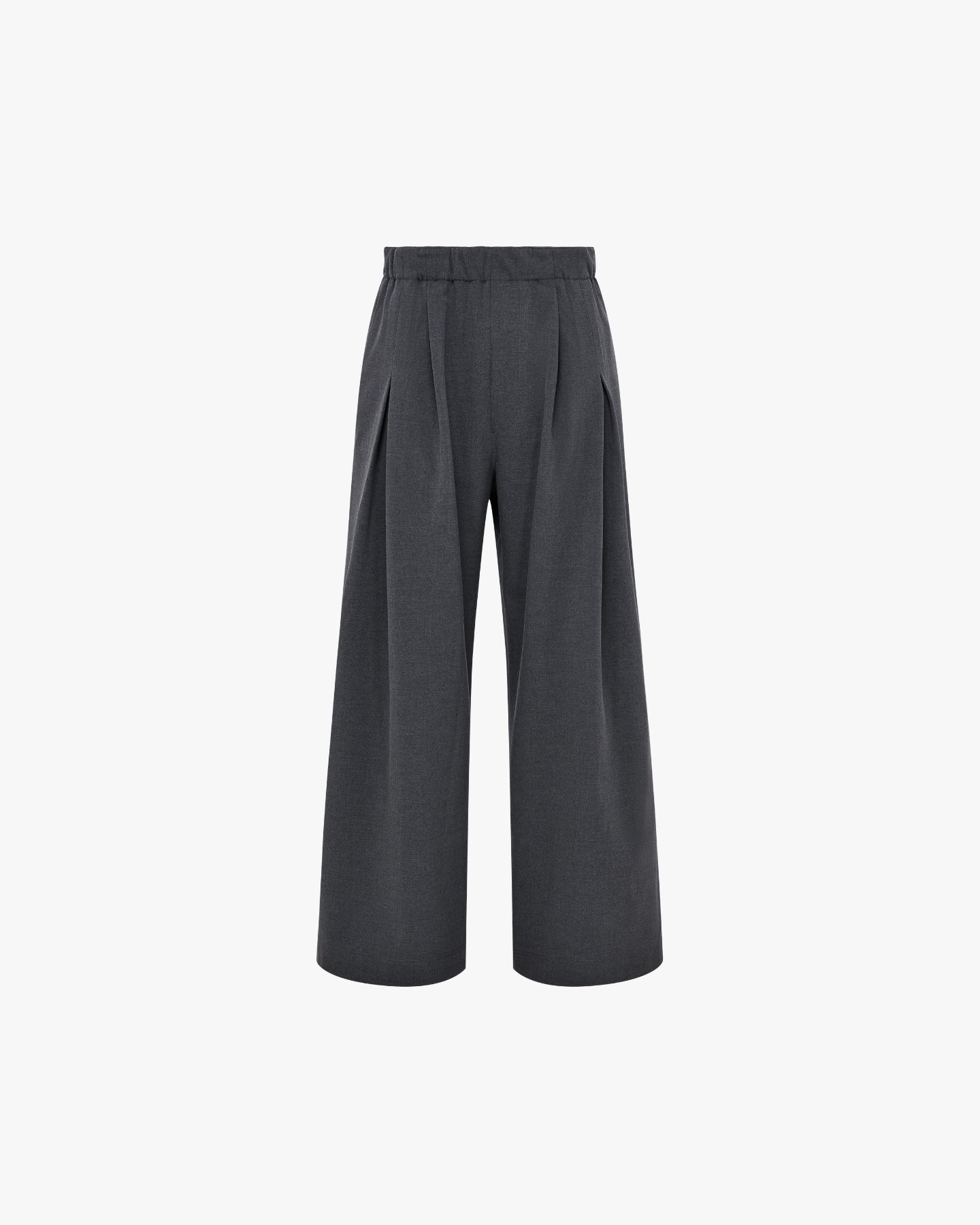 'HUNG' Entity Wide-Leg Suitpants - Grey Melange