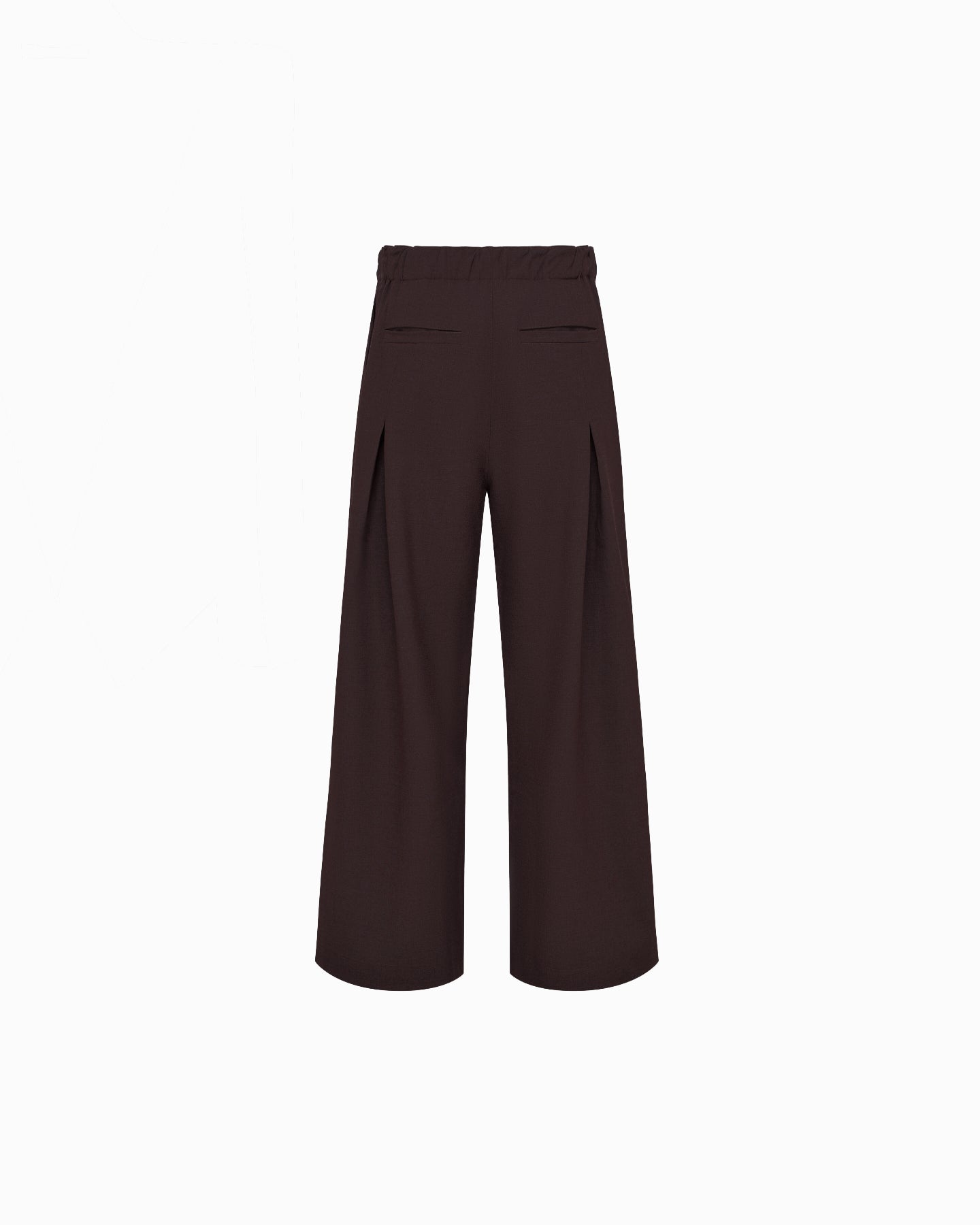 'HUNG' WIDE-LEG SUITPANTS - DARK BROWN