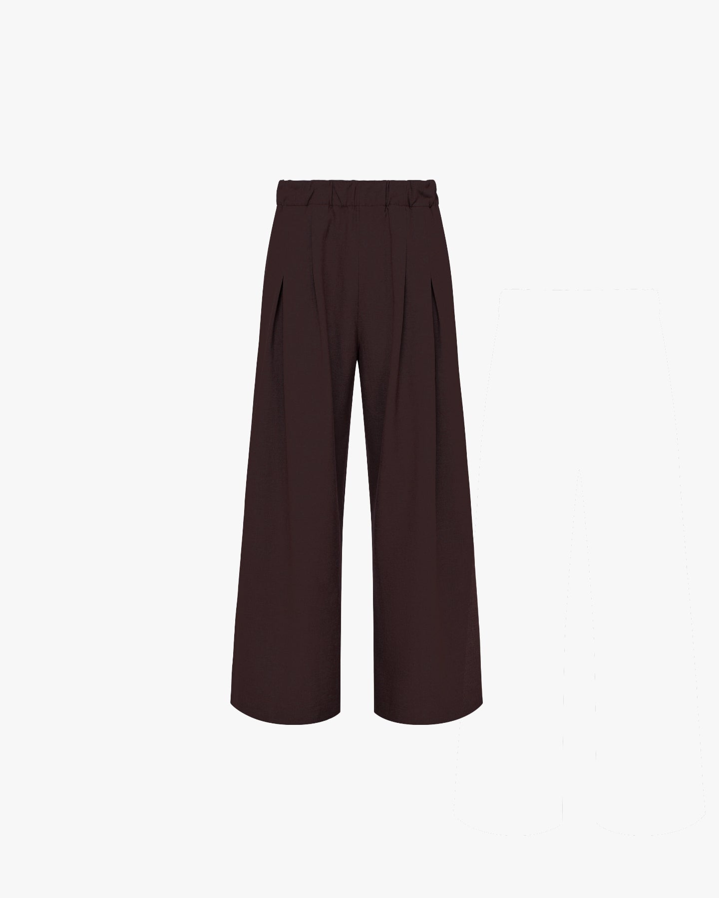 'HUNG' WIDE-LEG SUITPANTS - DARK BROWN