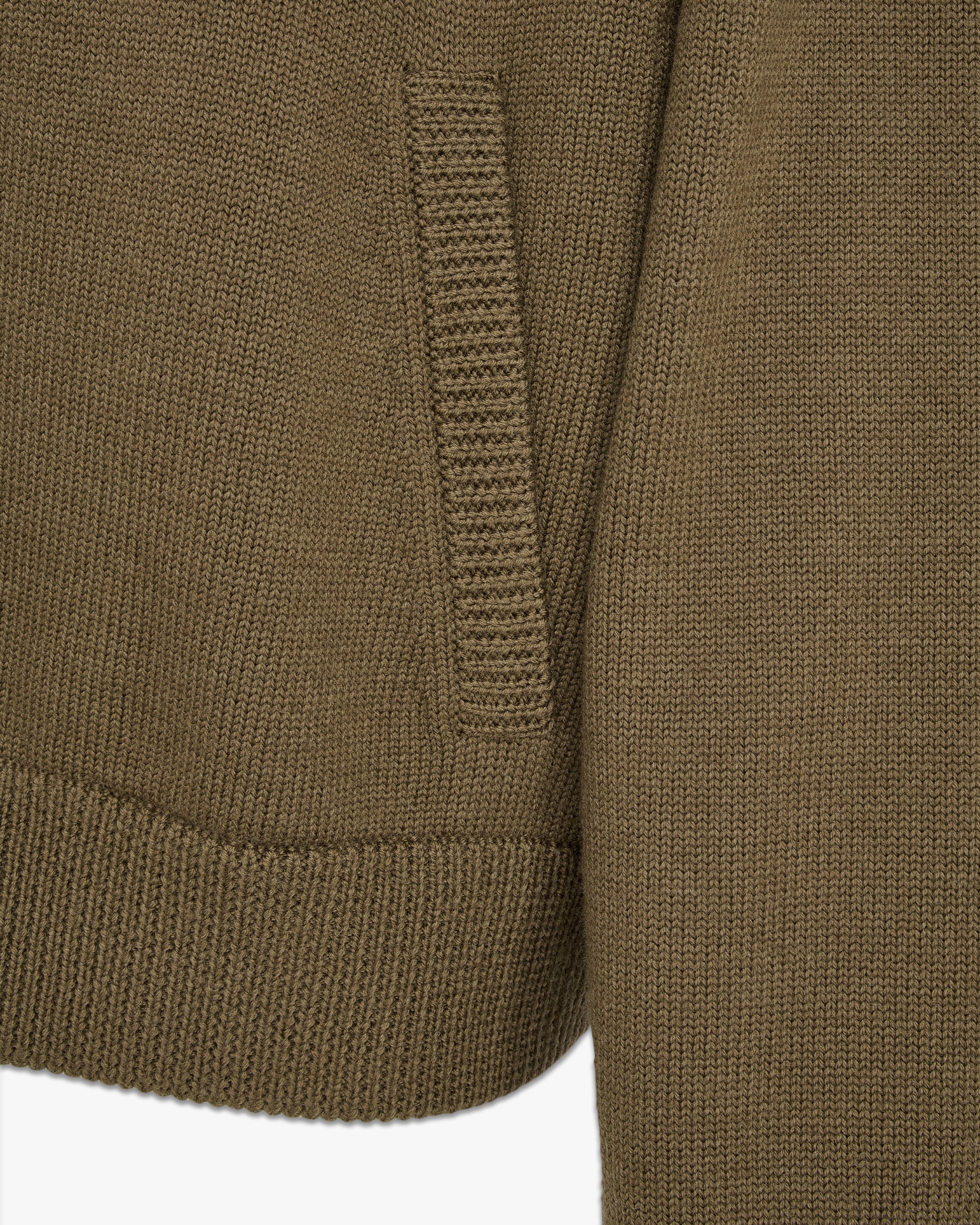 'DJAMAL' MERINO KNIT ZIPPER – TAN